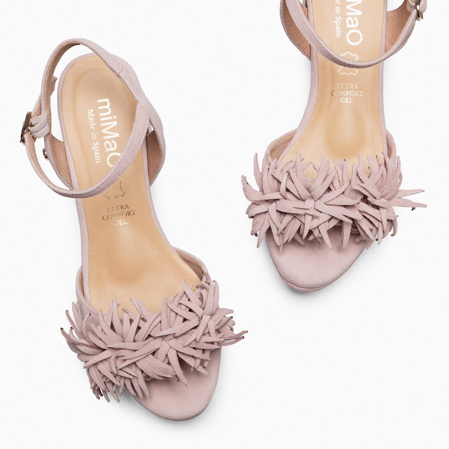 POMPÓN - Sandalias de tacón de vestir ROSA CLARO