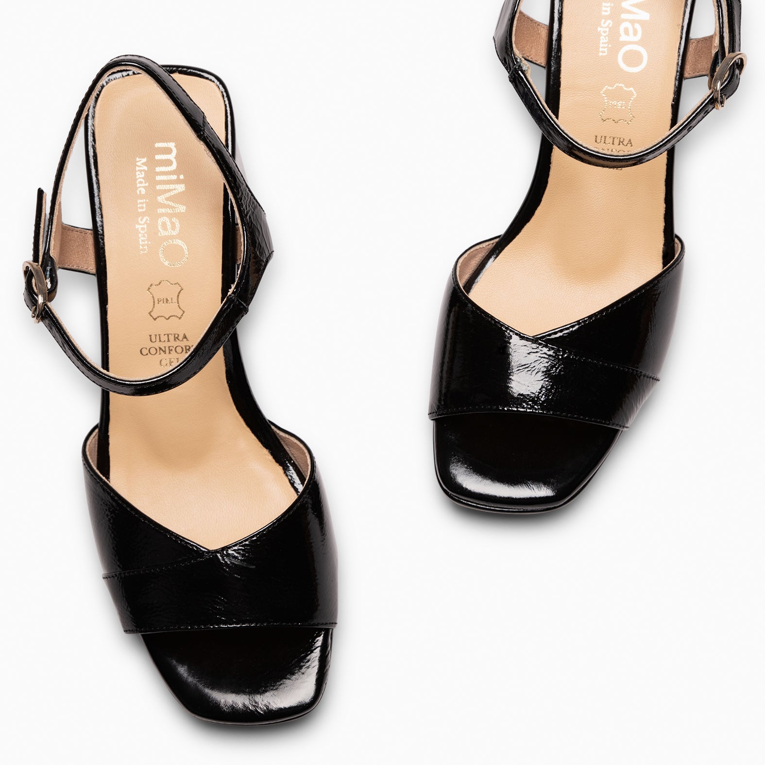 MICHELLE - ZAPATOS DE MUJER DE TACÓN ANCHO NEGRO