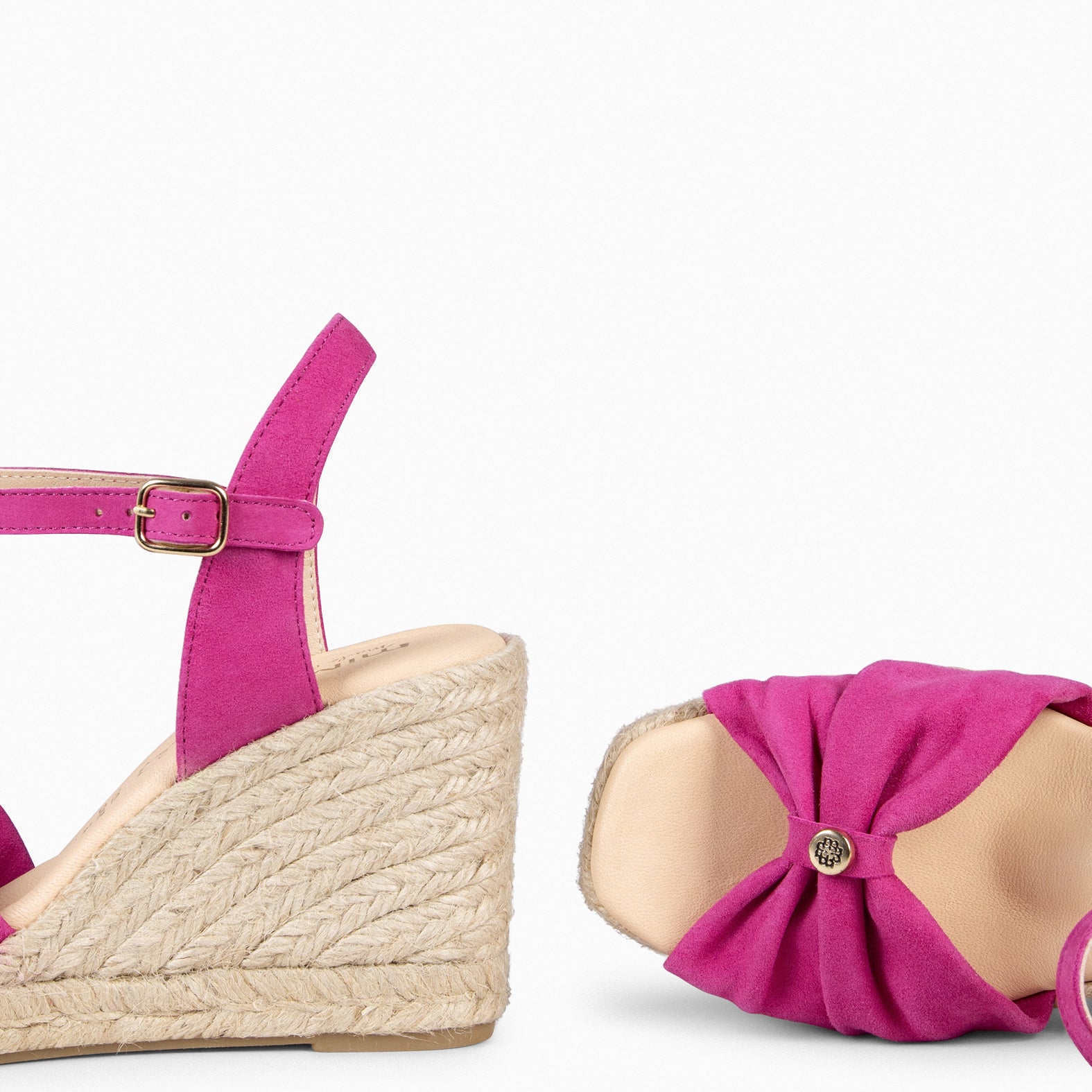 MIRASOL – Cuñas altas de esparto FUCSIA