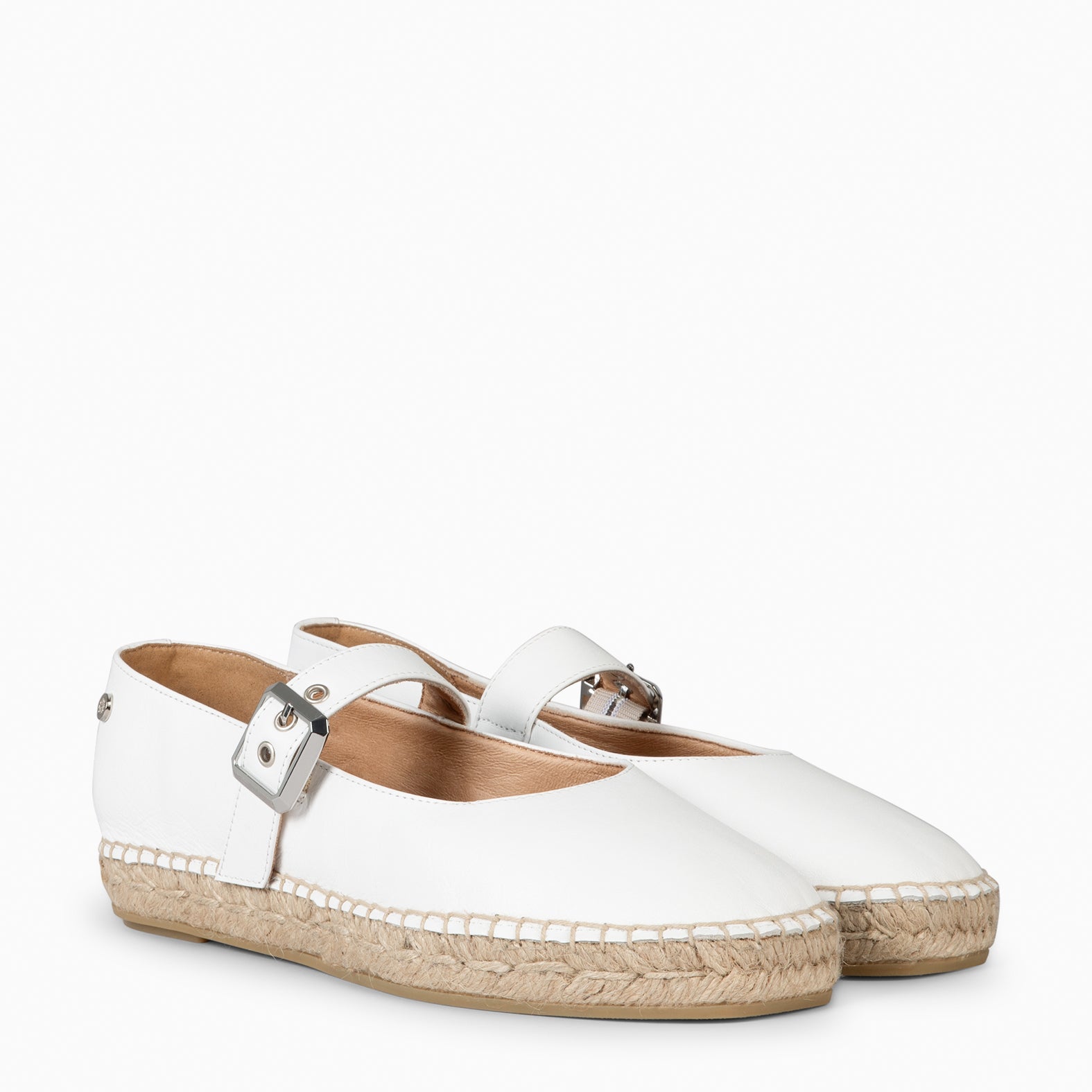 IDOIA - ZAPATO PLANO DE ESPARTO BLANCO