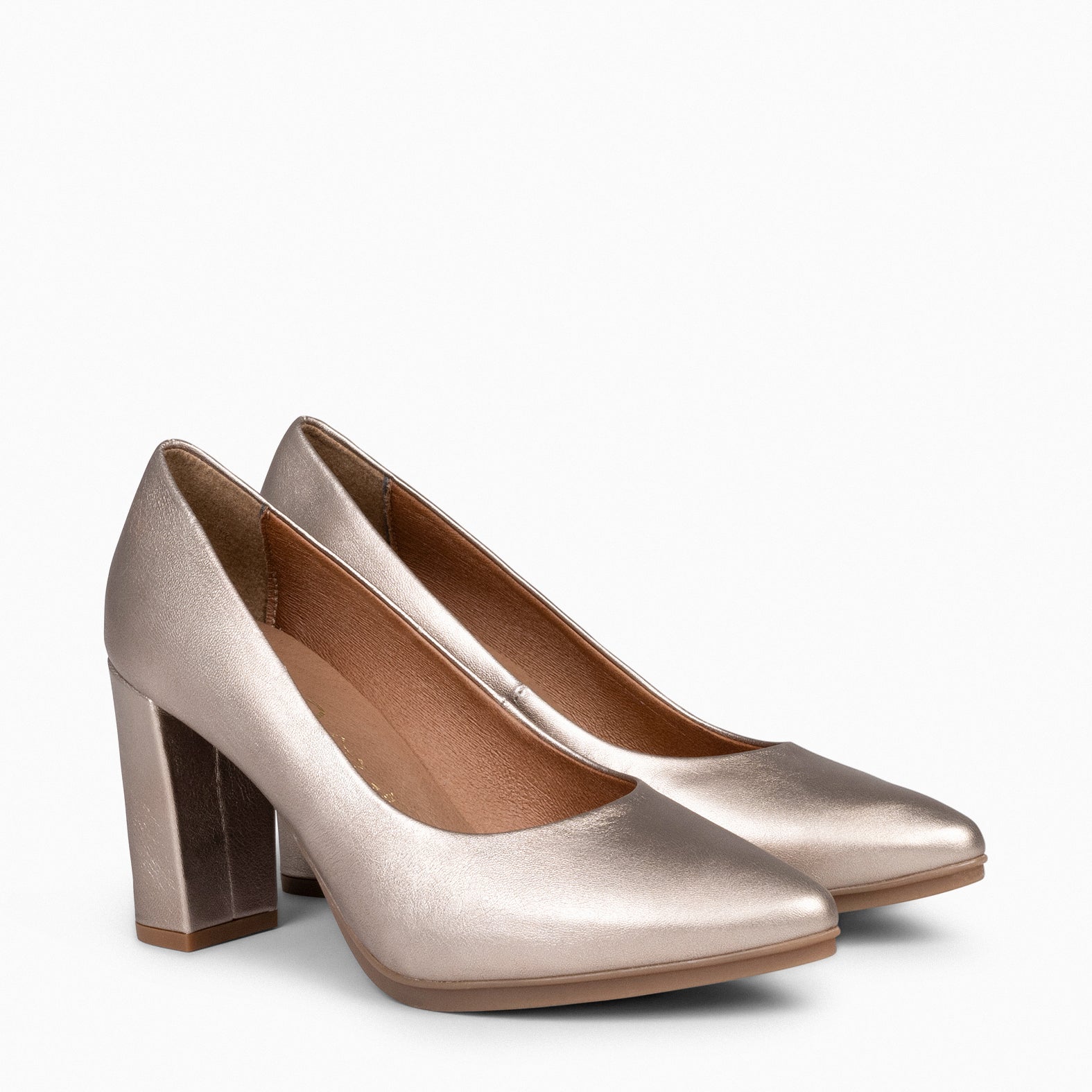 URBAN SPLASH - Zapatos de tacón con piel metalizada en PLATINO