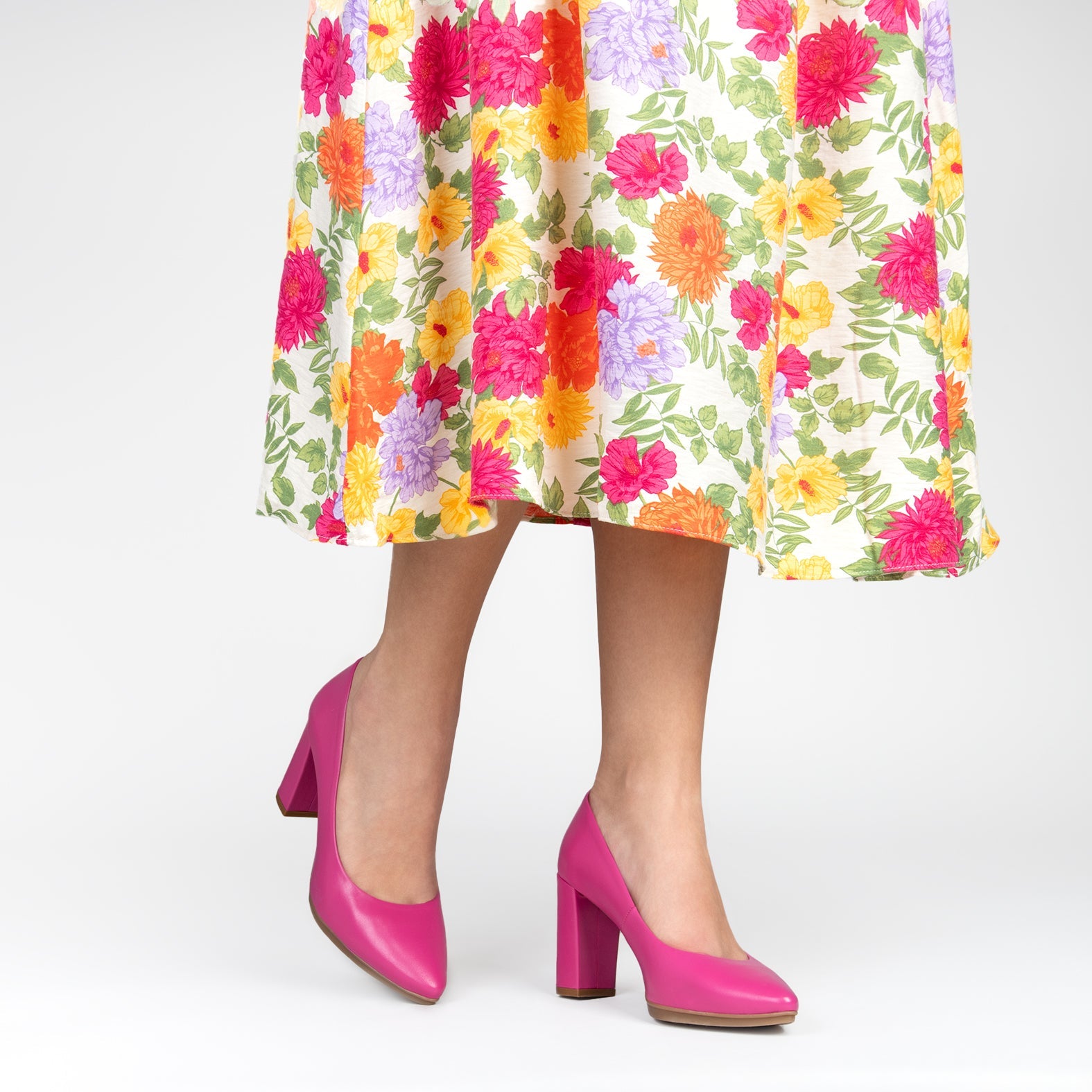URBAN SALON - Zapatos de tacón alto en napa FUCSIA