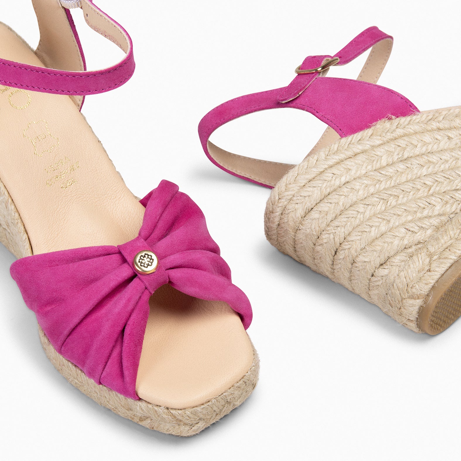 MIRASOL – Cuñas altas de esparto FUCSIA