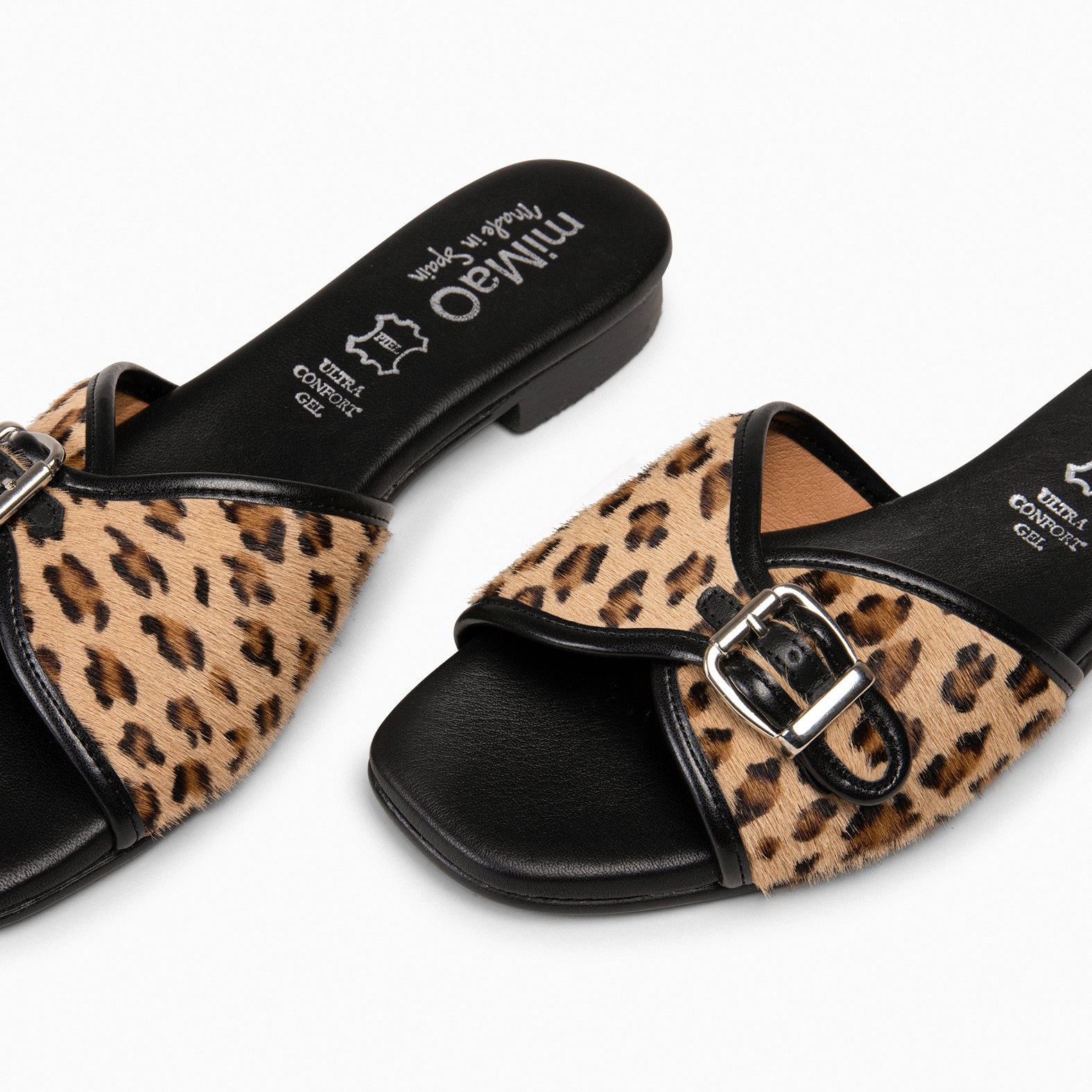 NAIROBI – Sandalias planas elegantes de mujer LEOPARDO