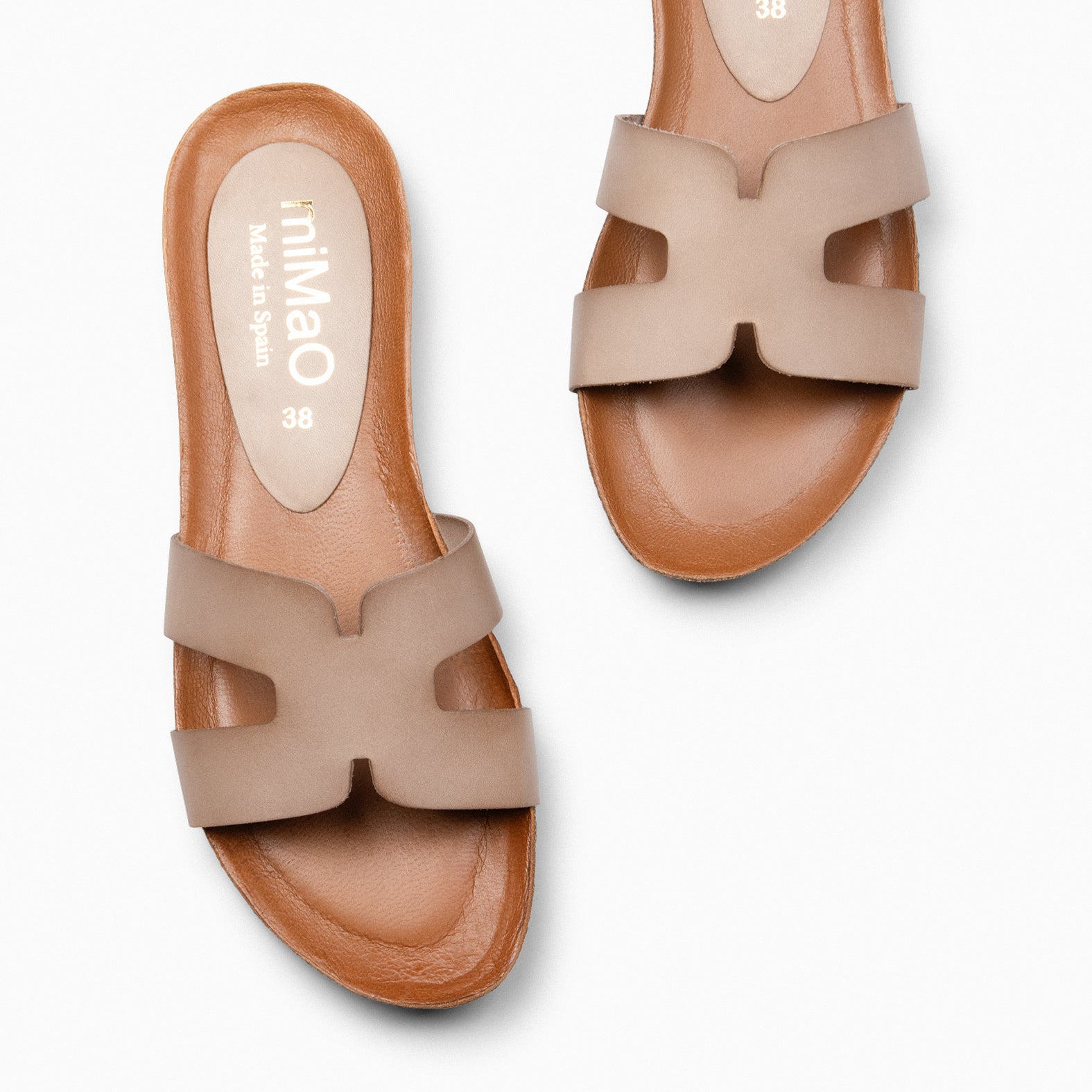 CLIVIA - Sandalias Planas BIO TAUPE