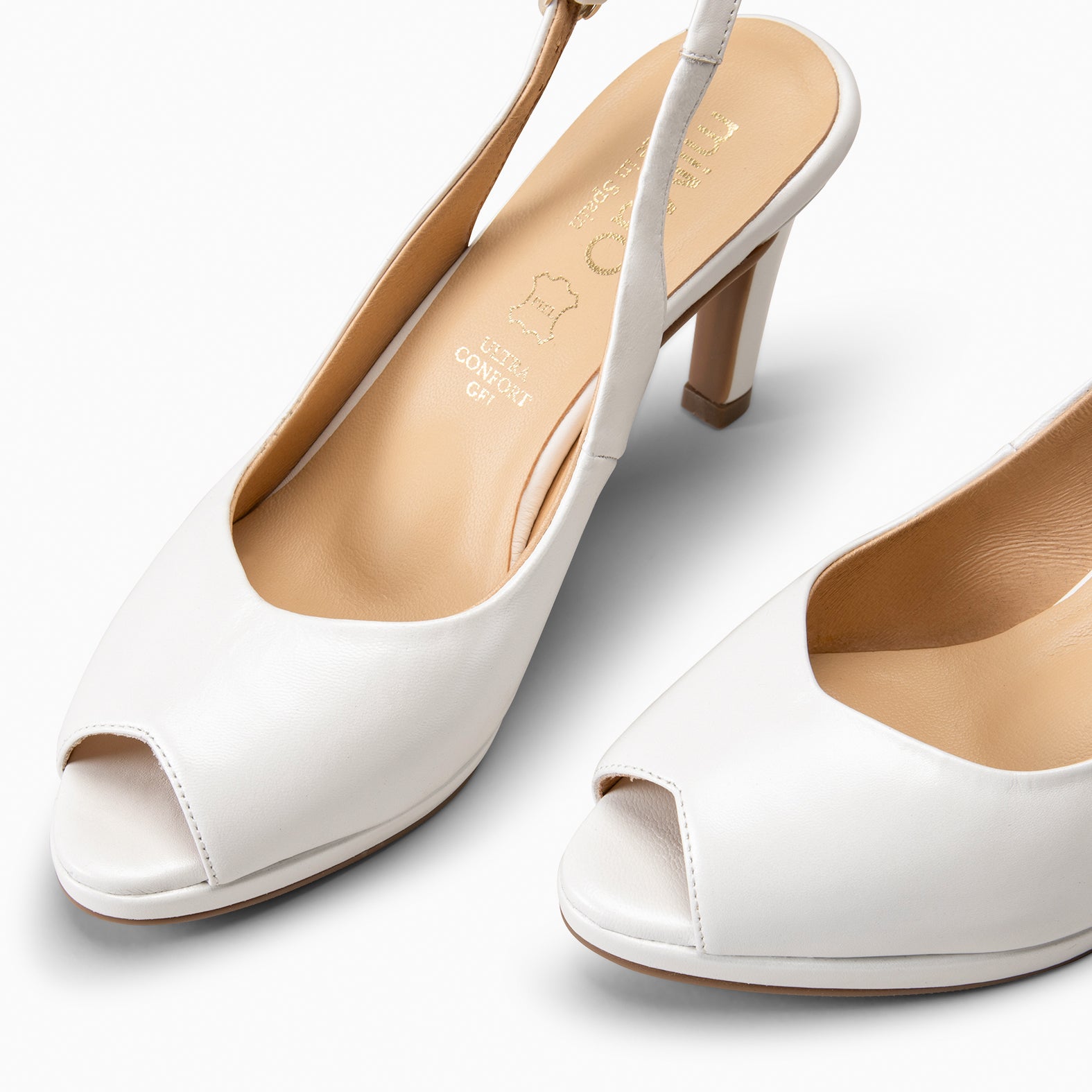 ELSA - Zapatos de tacón alto destalonados NACAR