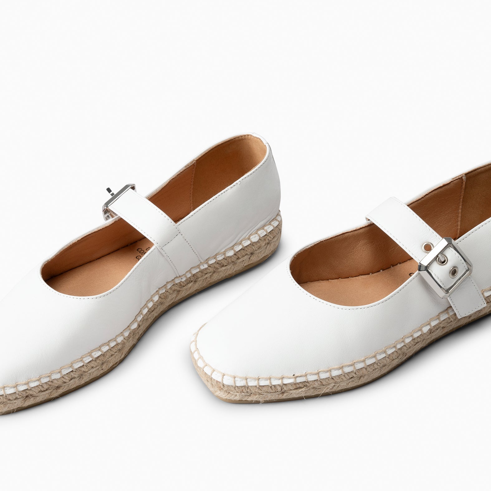 IDOIA - ZAPATO PLANO DE ESPARTO BLANCO