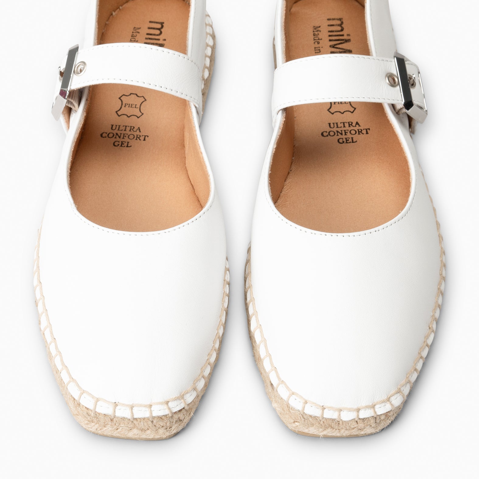 IDOIA - ZAPATO PLANO DE ESPARTO BLANCO