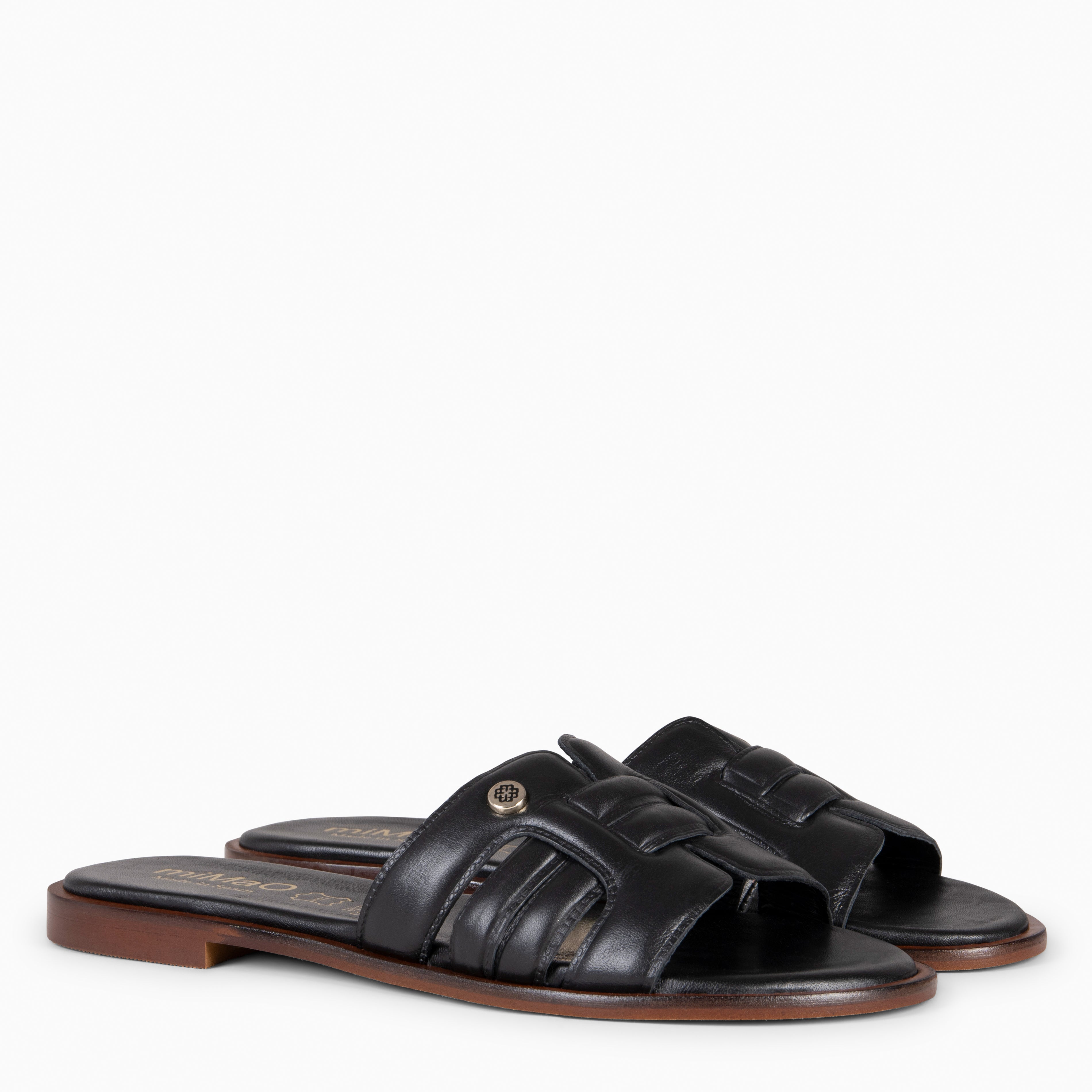 MENFIS - Sandalias elegantes de pala NEGRO