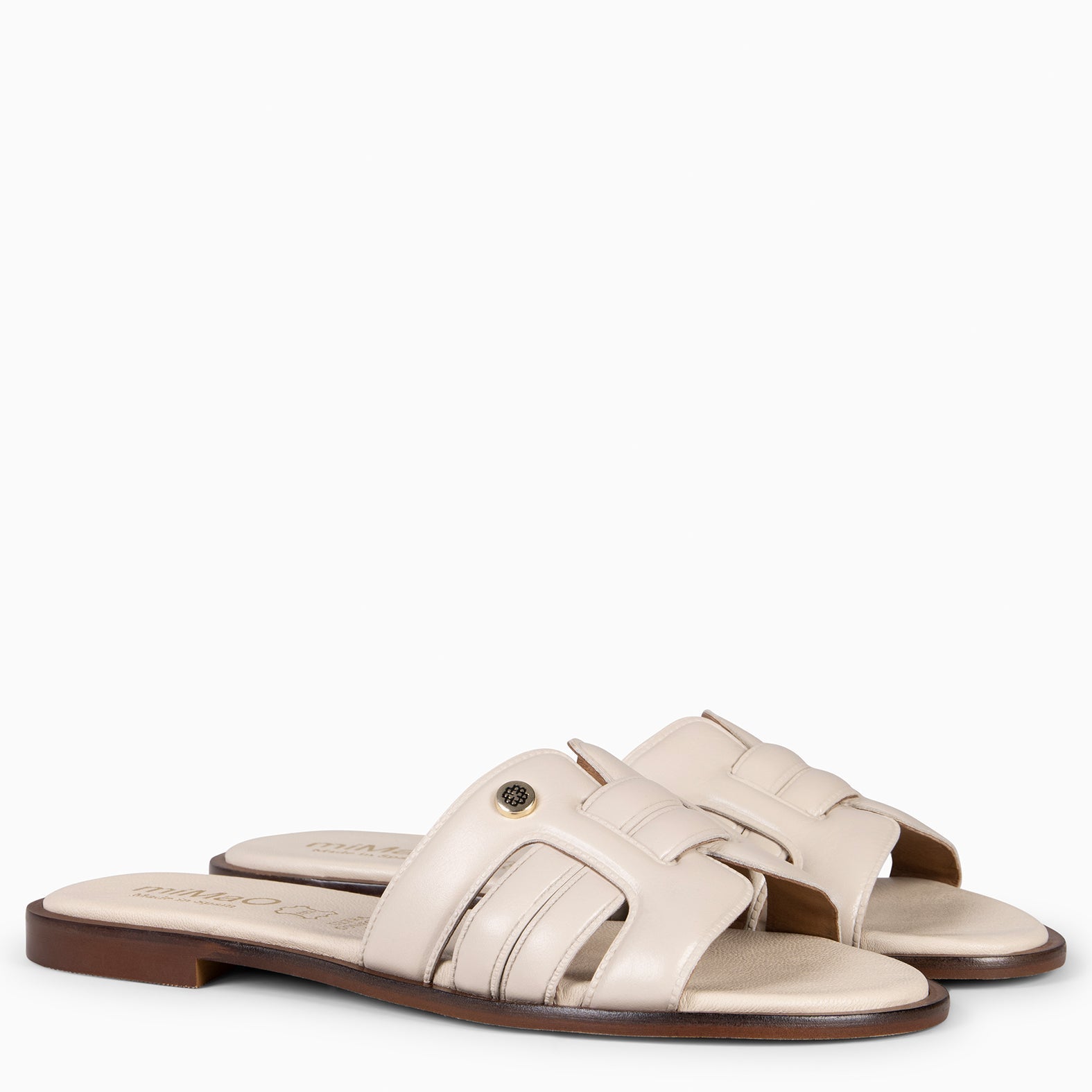 MENFIS - Sandalias elegantes de pala BEIGE
