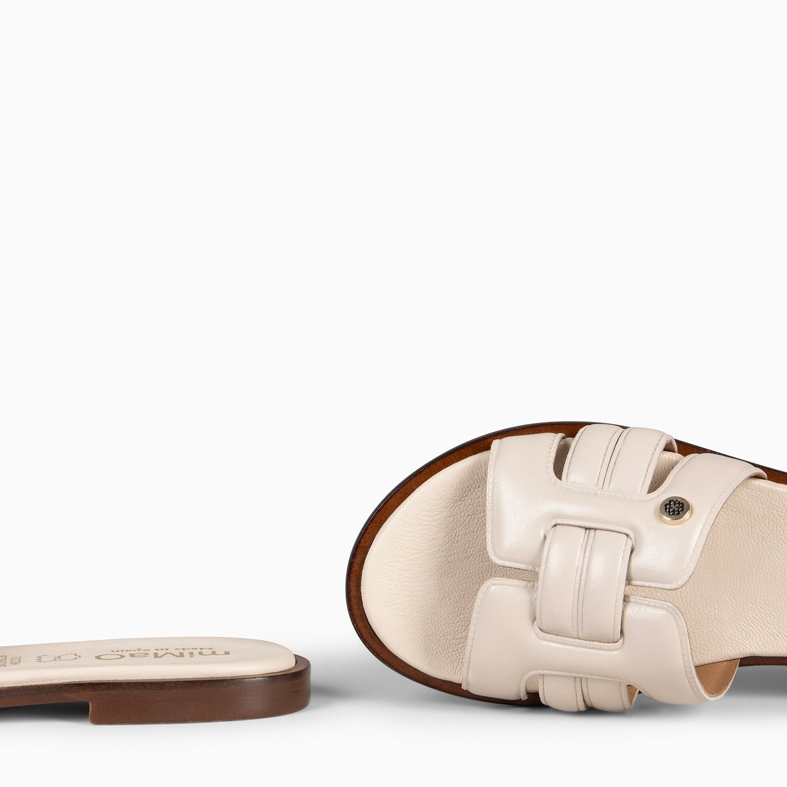 MENFIS - Sandalias elegantes de pala BEIGE