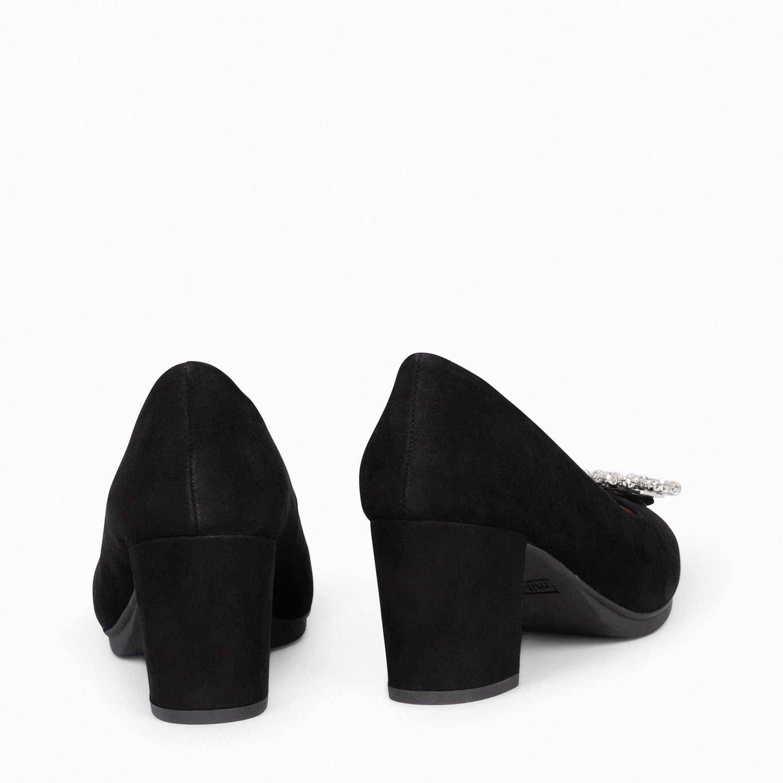 URBAN S CRISTAL - Zapatos de tacón con pedrería en color NEGRO