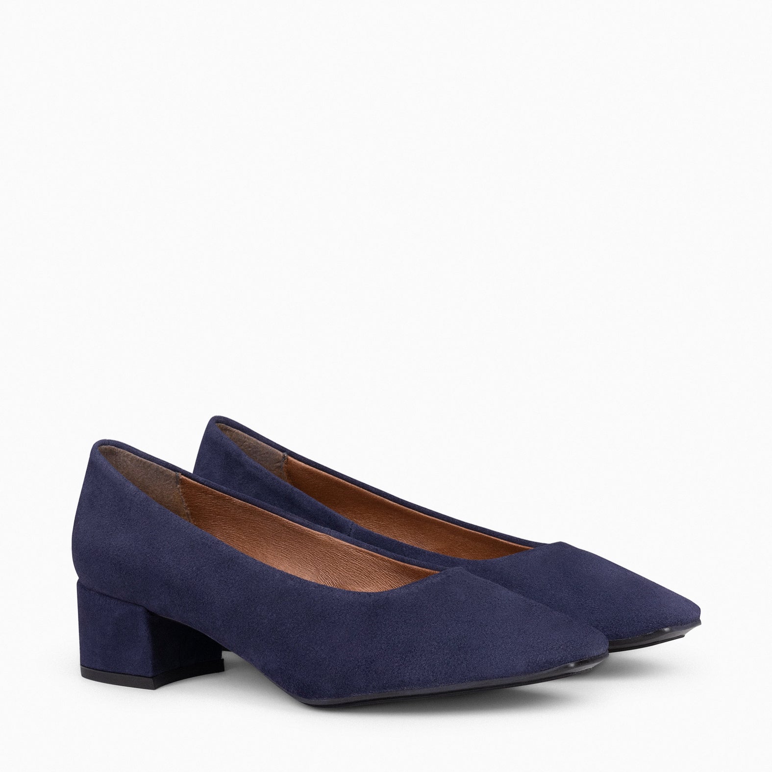 URBAN LADY - Zapatos de tacón bajo de serraje MARINO
