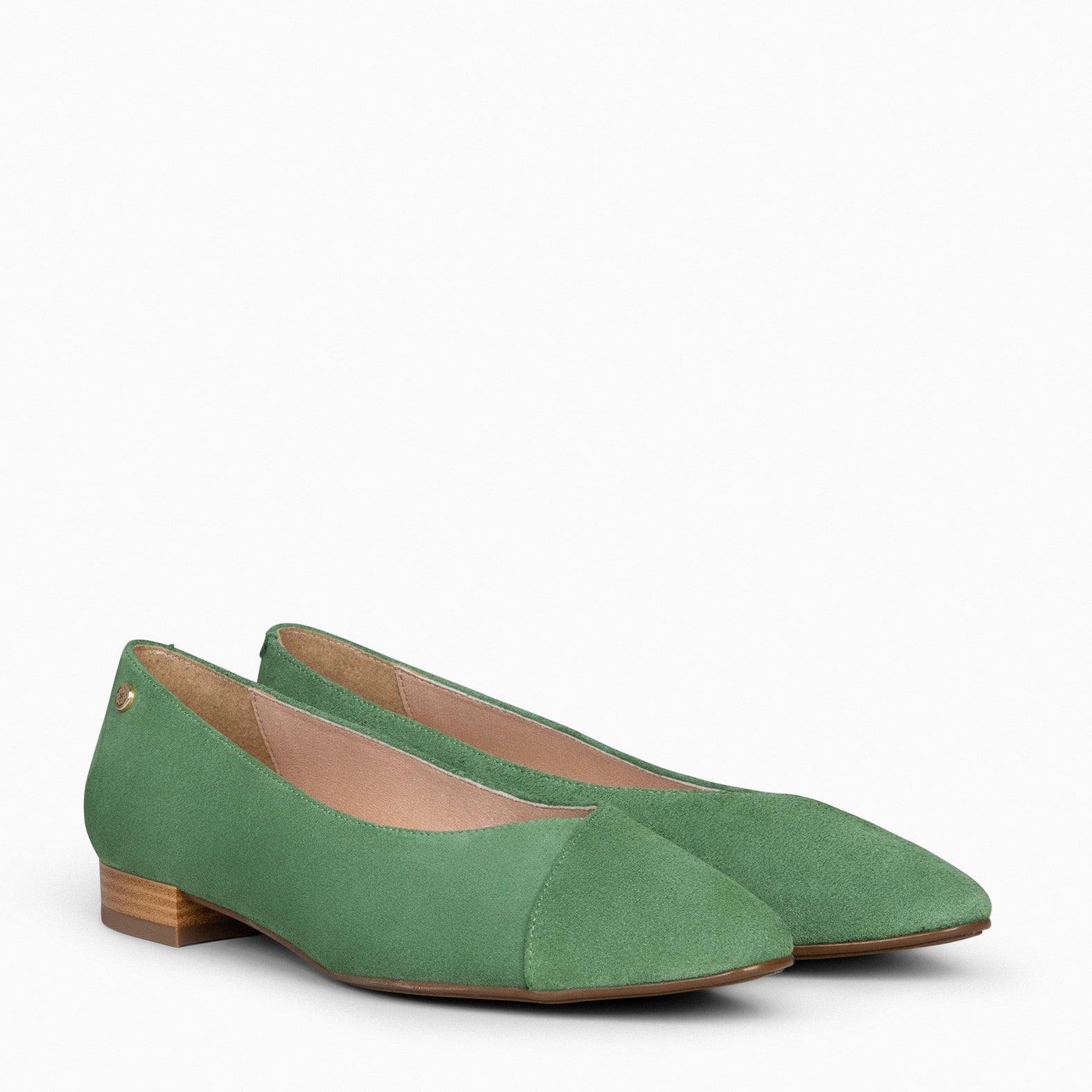 MARIE - Zapatos de tacón Bajo de punta fina VERDE