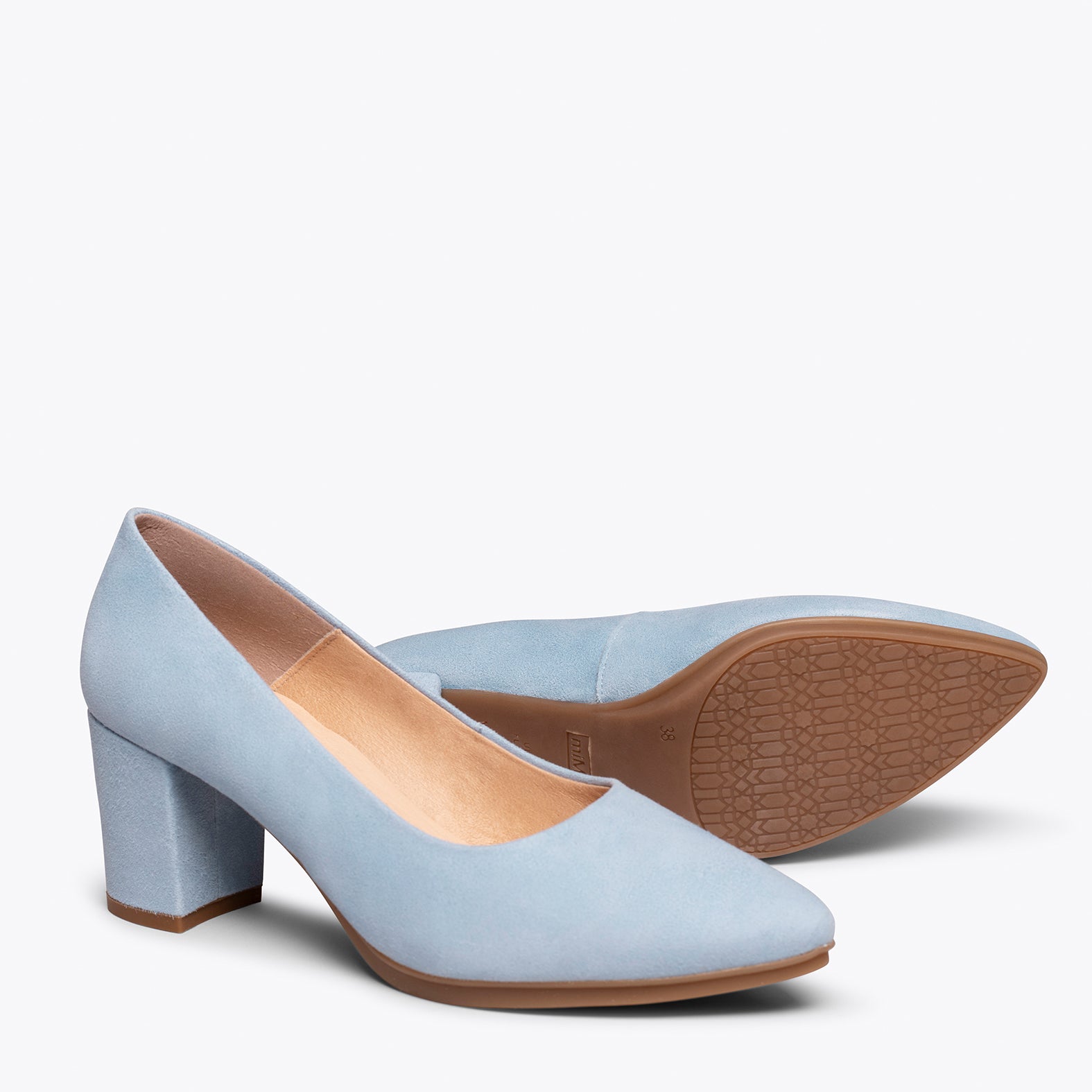 URBAN S - Zapatos de tacón medio AZUL CLARO