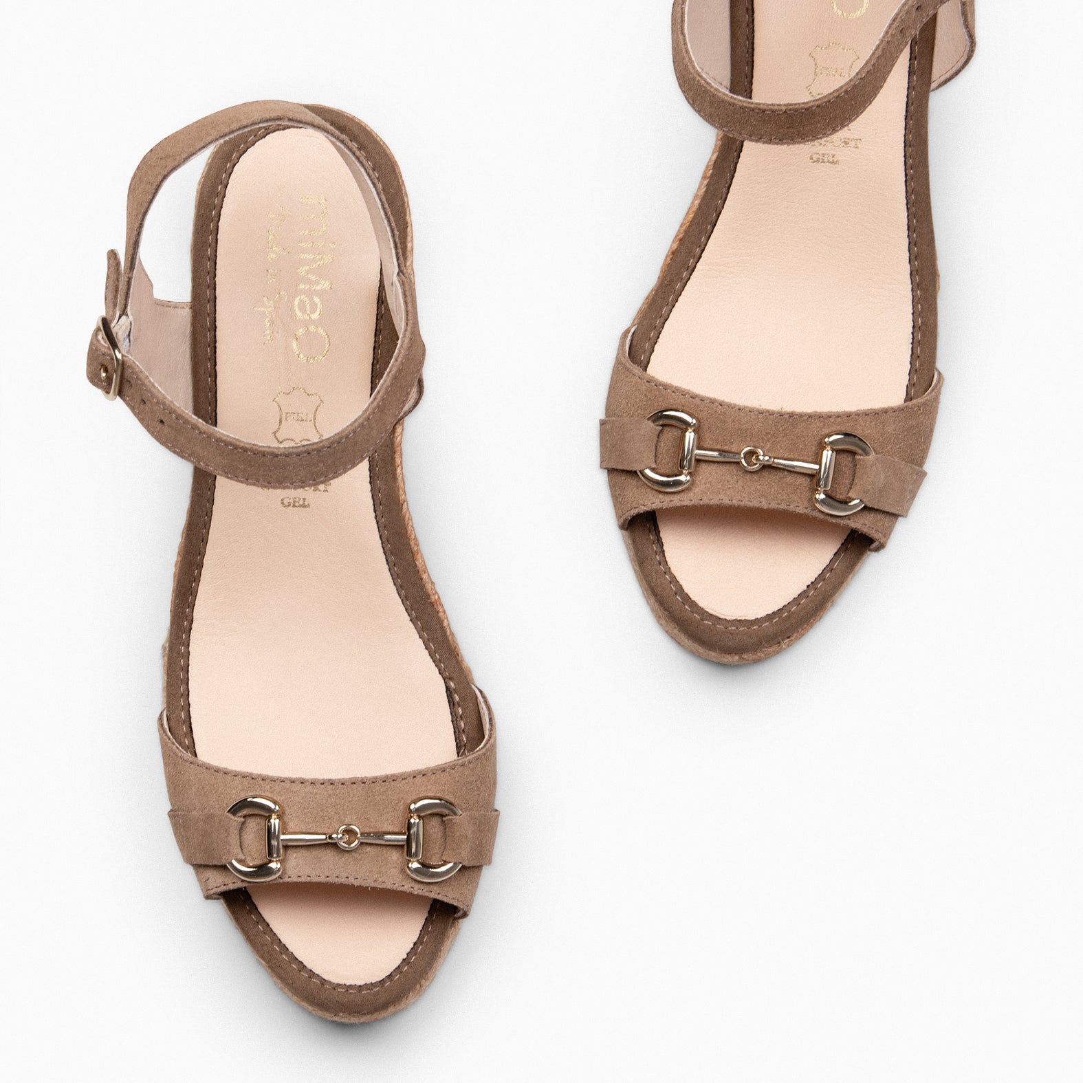VERONA - CUÑAS DE ESPARTO DE MUJER TAUPE