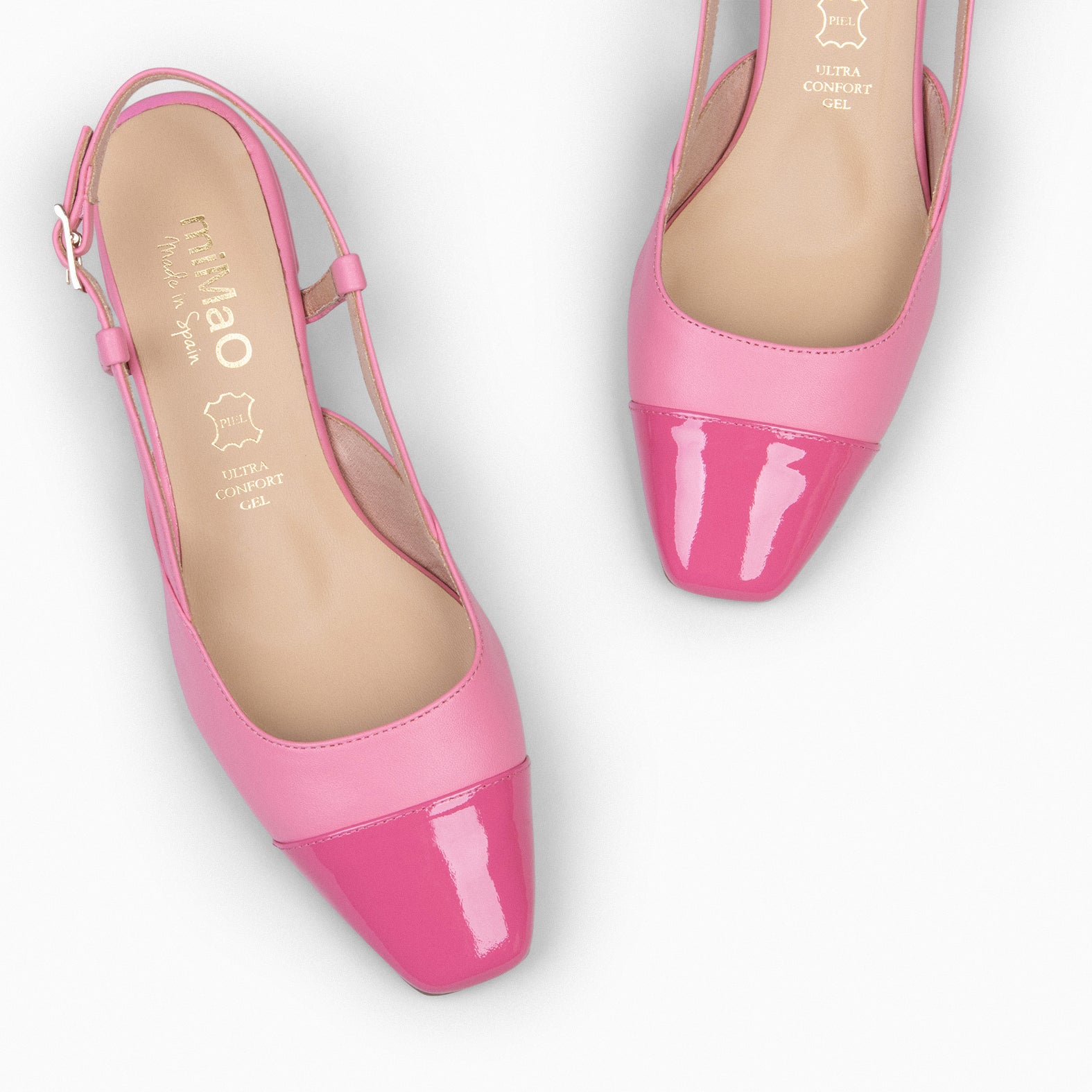 AUDREY - Zapatos destalonados con puntera ROSA