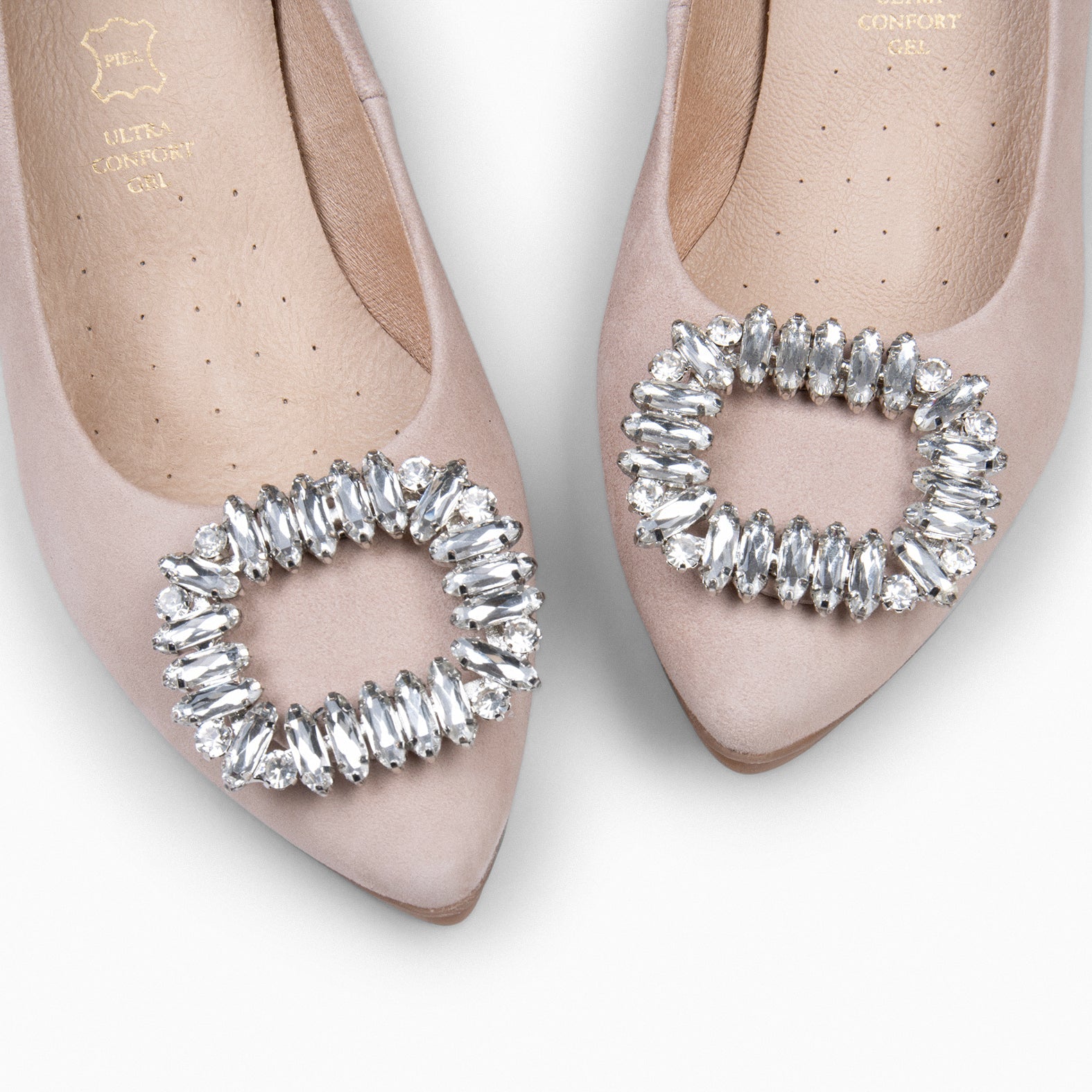 URBAN S CRISTAL - Zapatos de tacón con adorno de cristal NUDE