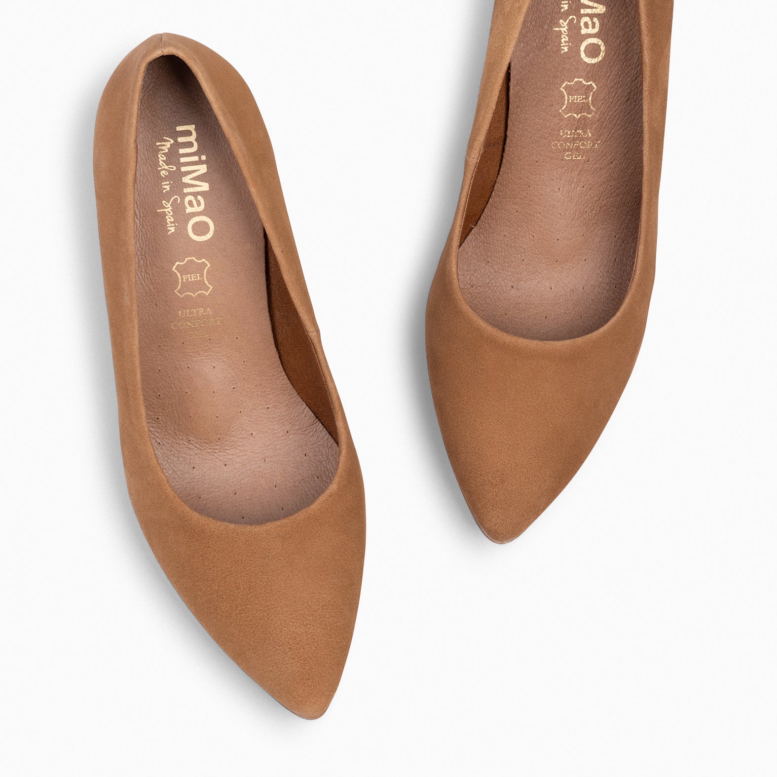 URBAN S - Zapatos de tacón medio de ante en CAMEL