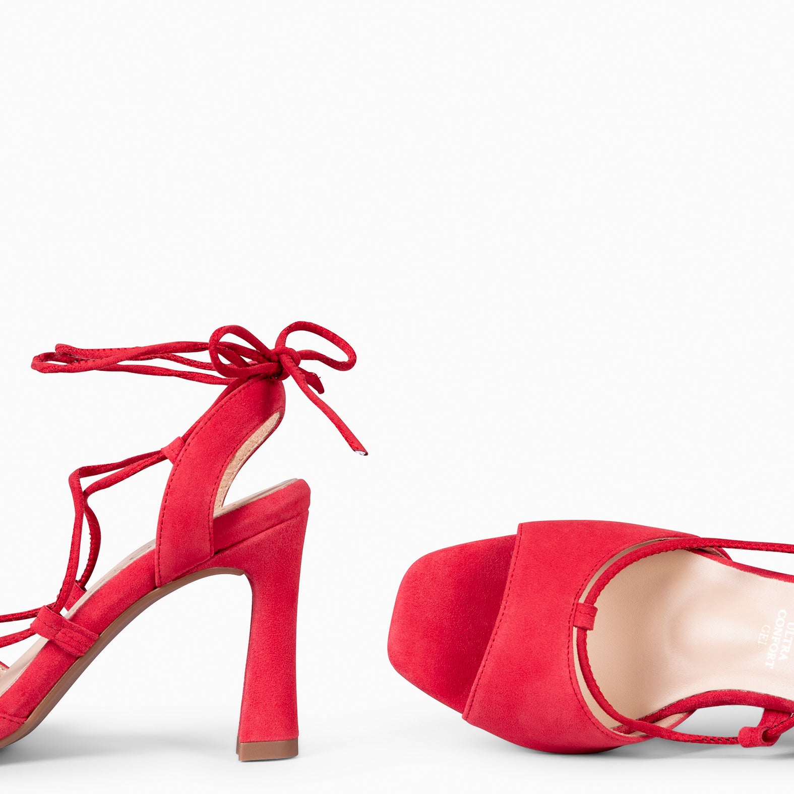 MÓNICA - SANDALIAS ELEGANTES DE TACÓN ROJO