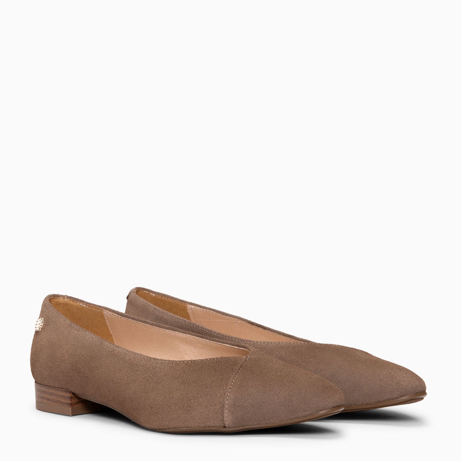 MARIE - Zapatos de tacón Bajo de punta fina MARRON