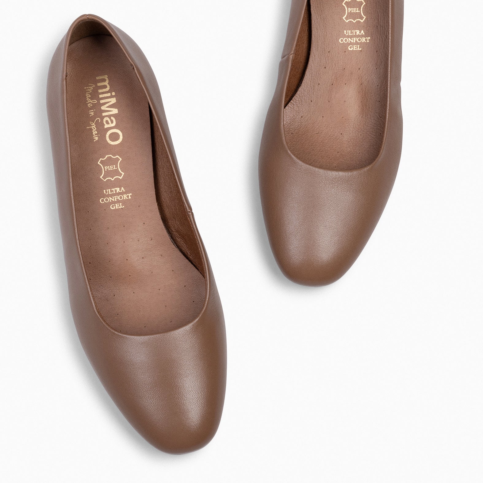 URBAN XS - Zapatos de tacón bajo de napa CAMEL