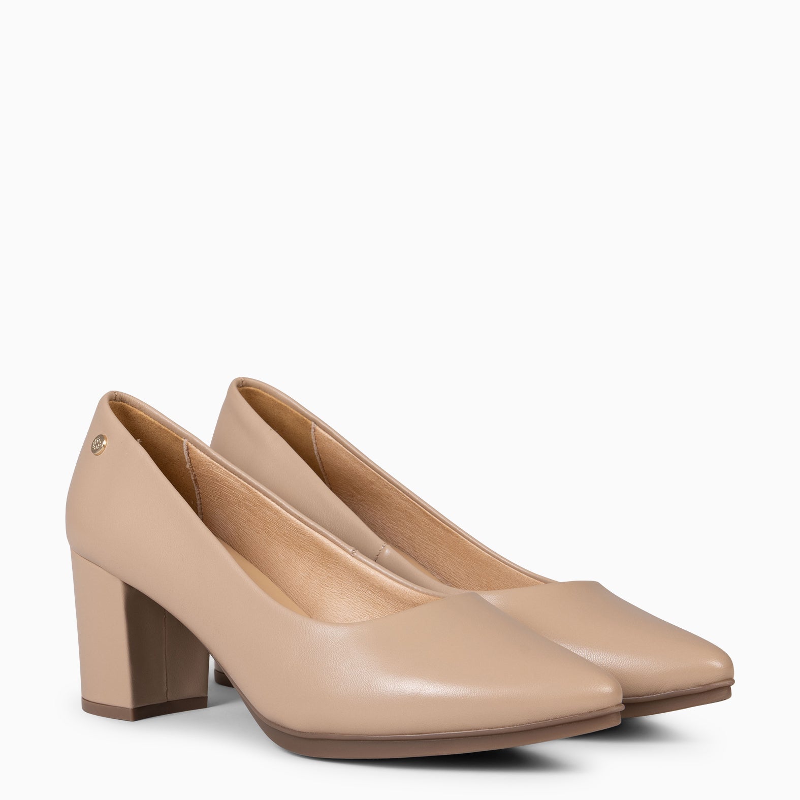 URBAN S SALÓN - Zapatos de tacón medio de napa TIERRA