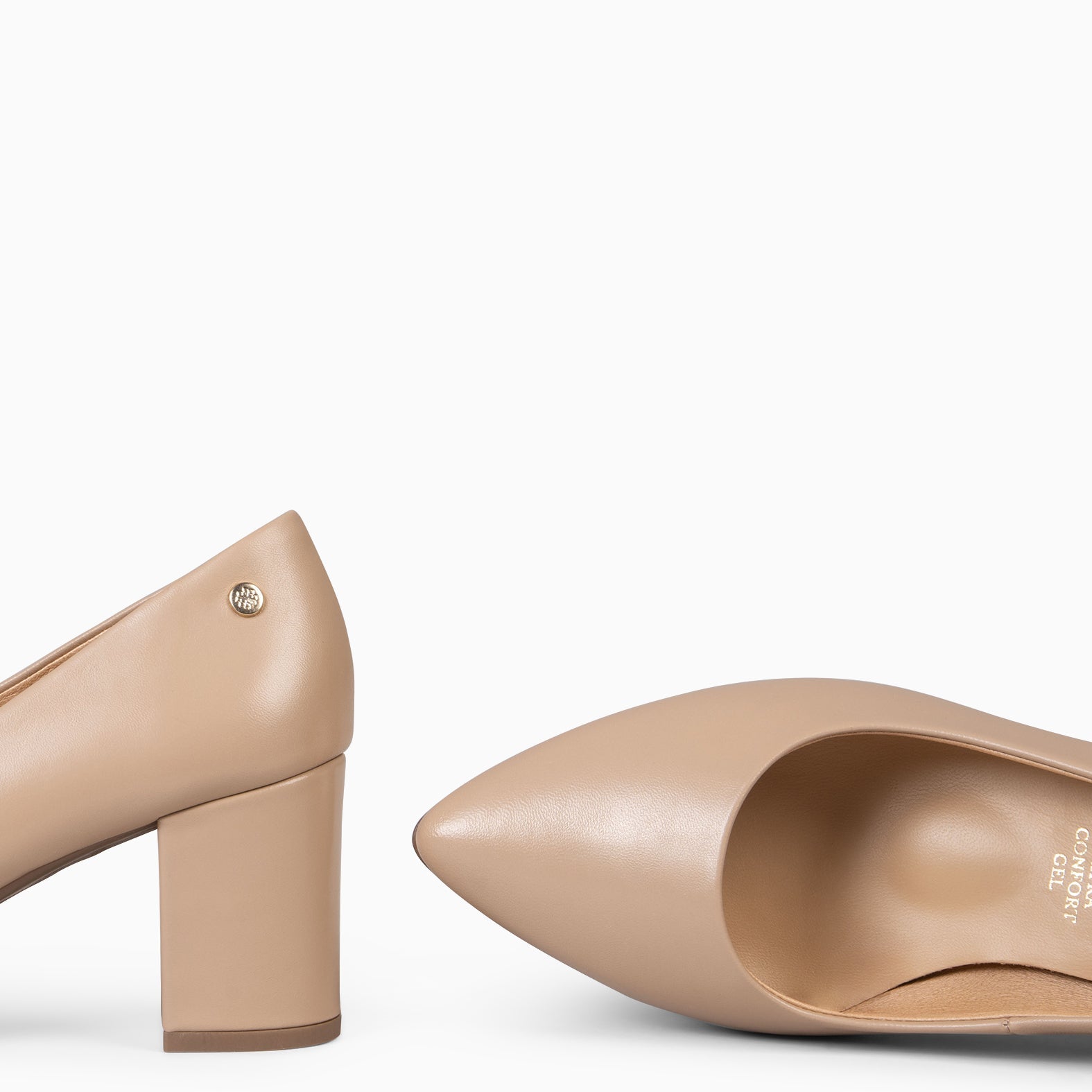 URBAN S SALÓN - Zapatos de tacón medio de napa TIERRA