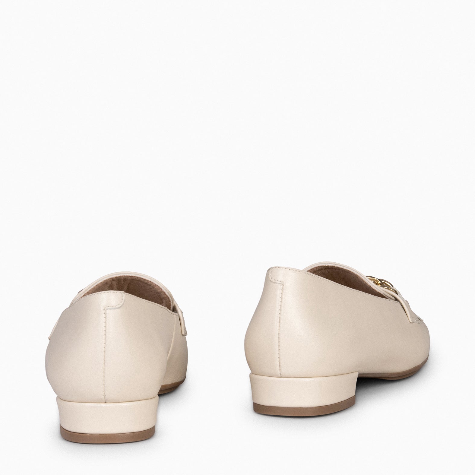 CHAIN - Mocasines elegantes de mujer BEIGE