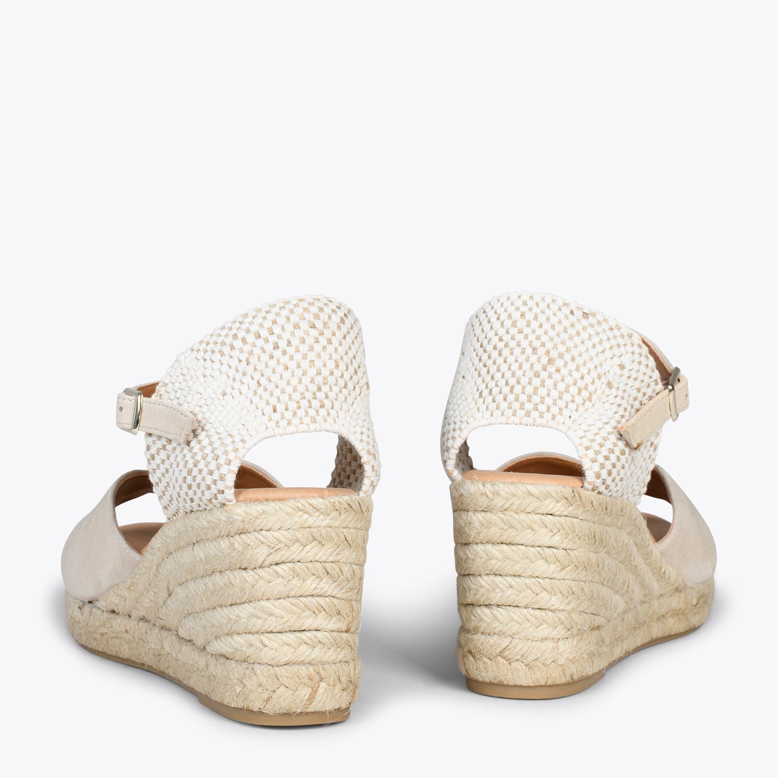 SITGES – Cuñas de esparto con pala doble BEIGE