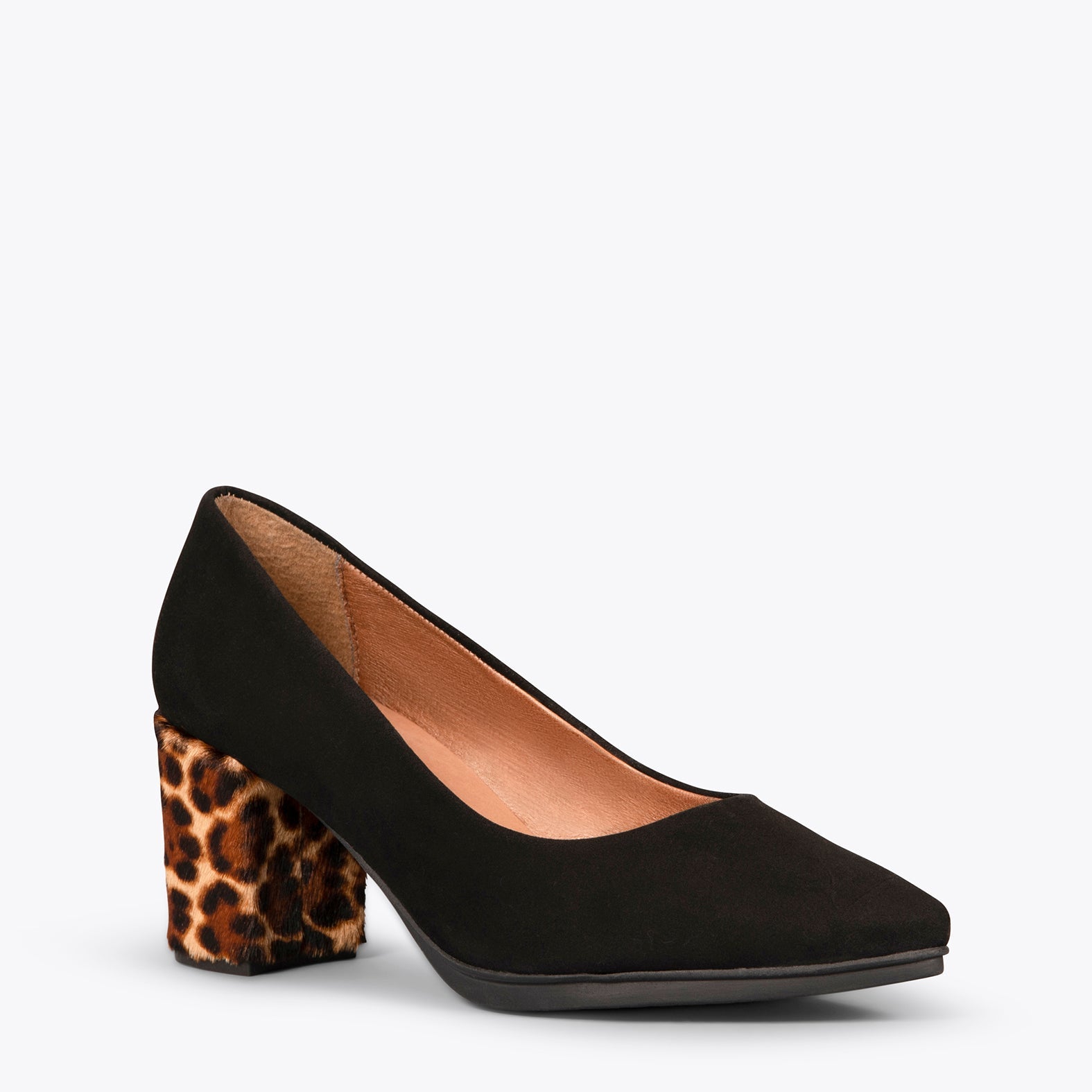 URBAN S WILD - Zapatos negros de tacón Animal Print LEOPARDO