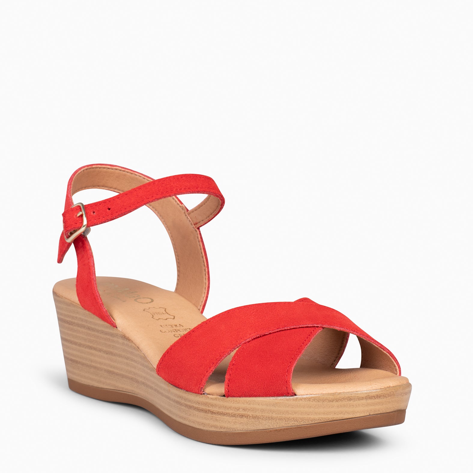 MAR - Cuñas Ligeras de tiras cruzadas ROJO