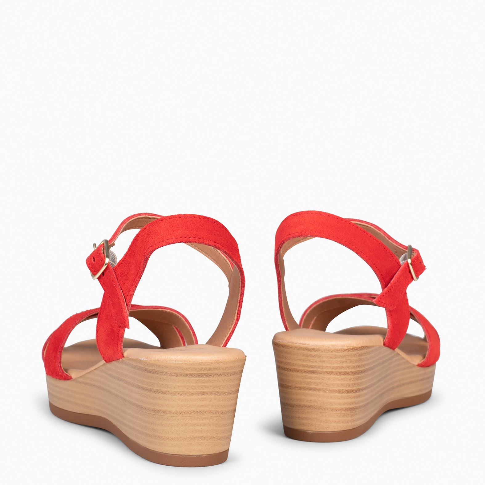 MAR - Cuñas Ligeras de tiras cruzadas ROJO