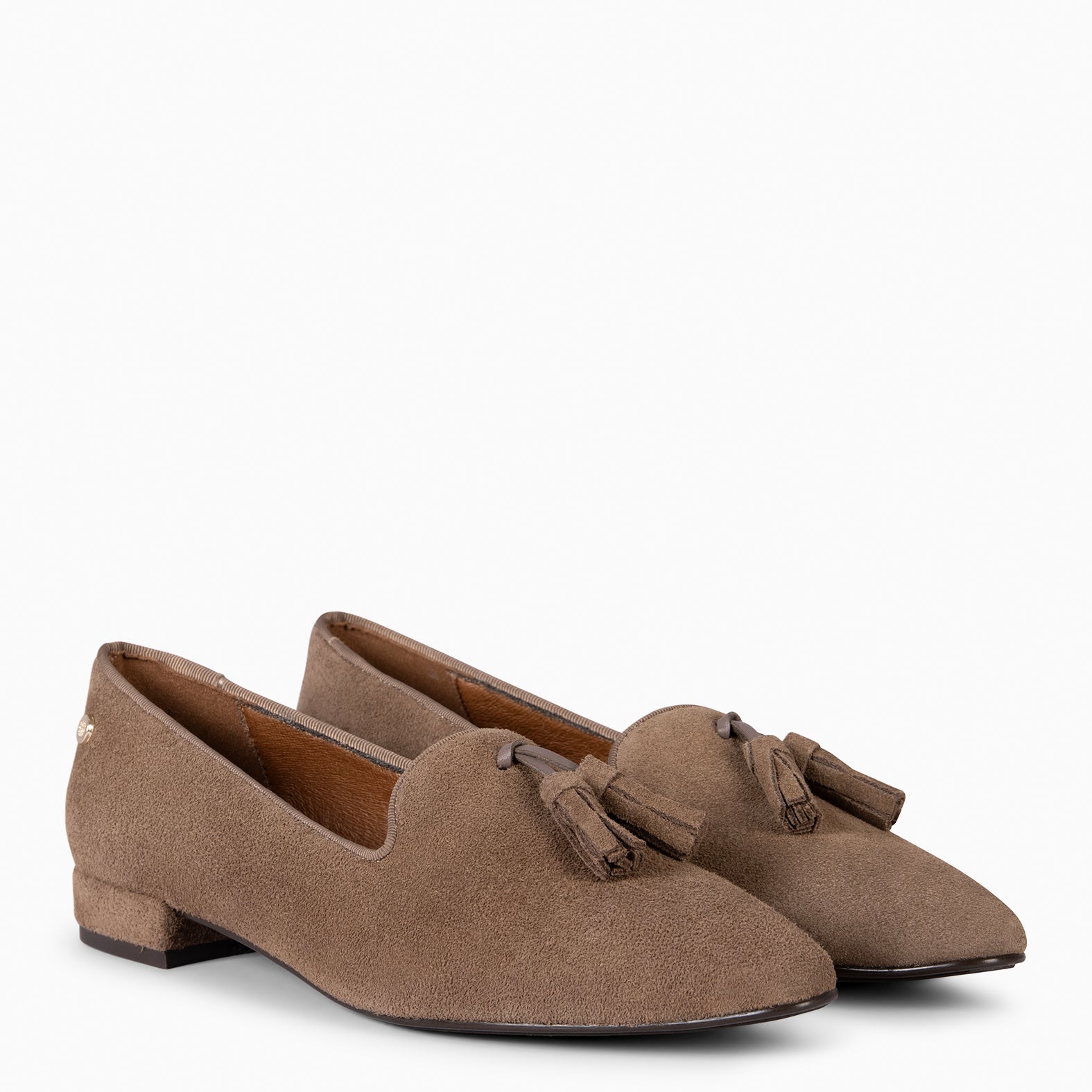 ADISA  – Mocasines de piel de serraje TAUPE