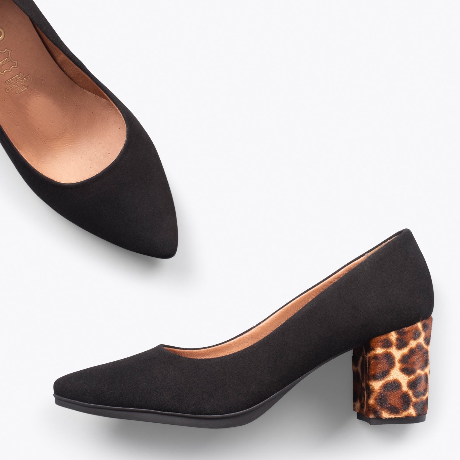 URBAN S WILD - Zapatos negros de tacón Animal Print LEOPARDO