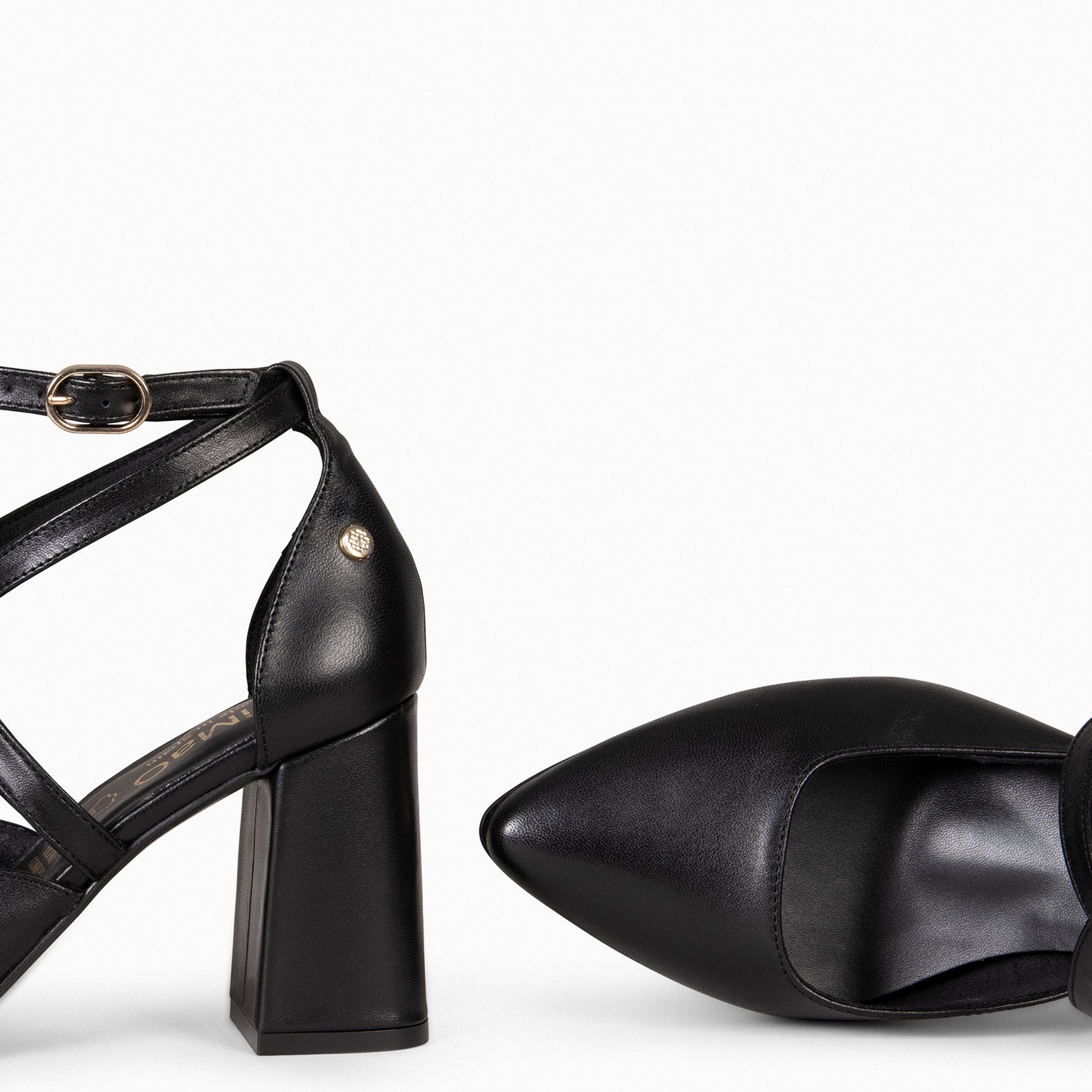 ARIEL - Zapato de tacón ancho NEGRO