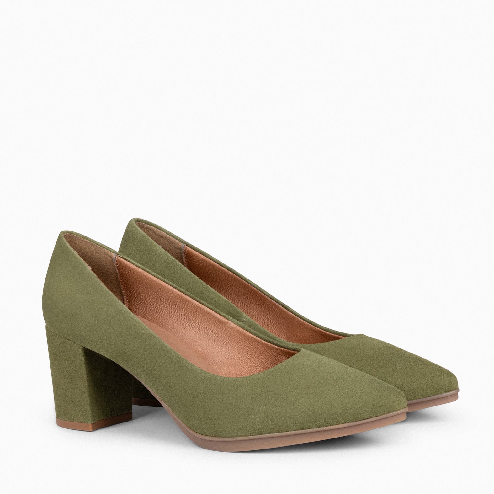 URBAN S - Zapatos de tacón medio de ante VERDE