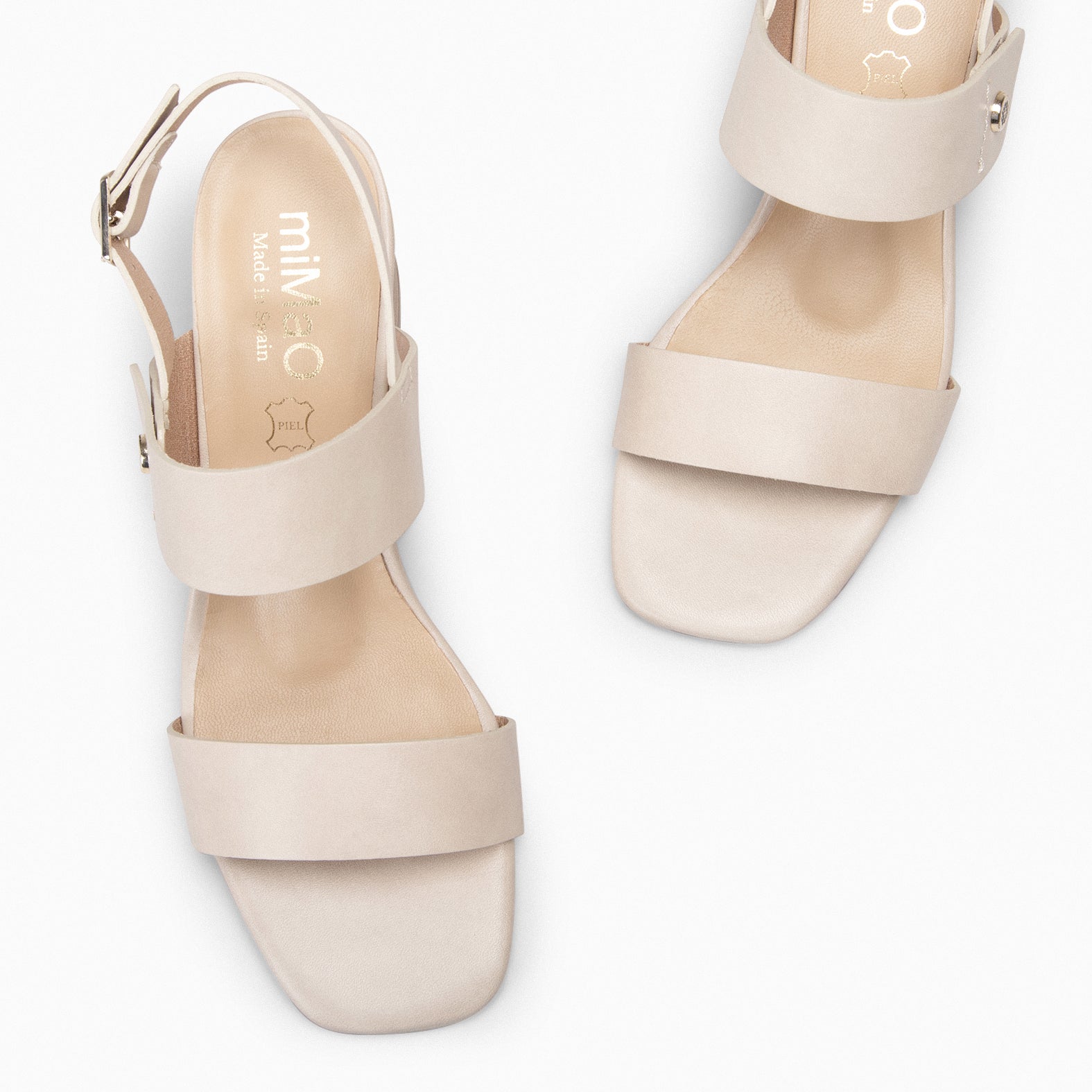 SIA - Sandalias de tacón ancho BEIGE