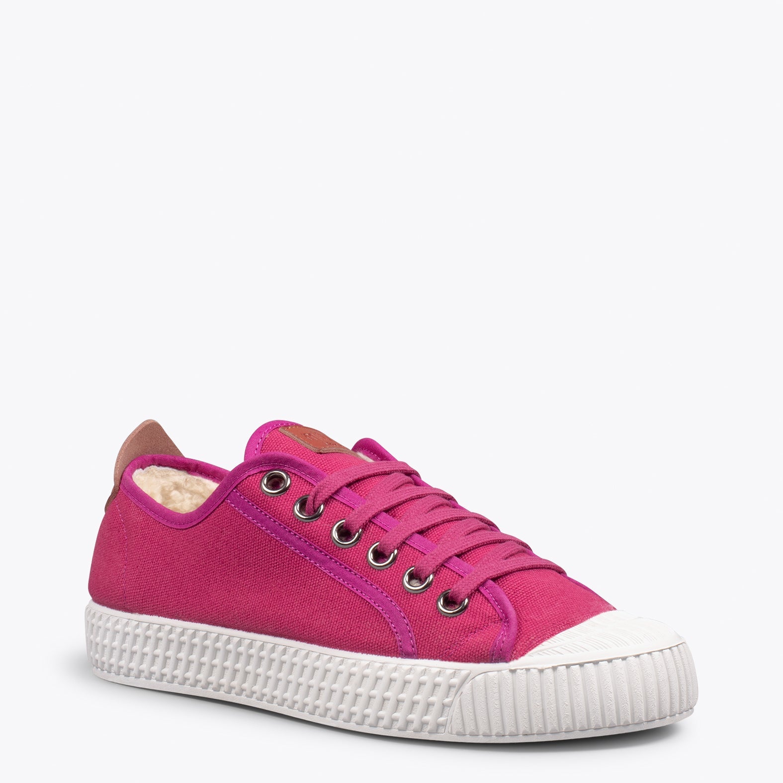 BAMBA – Zapatillas de lona hidrófuga con borreguito FUCSIA