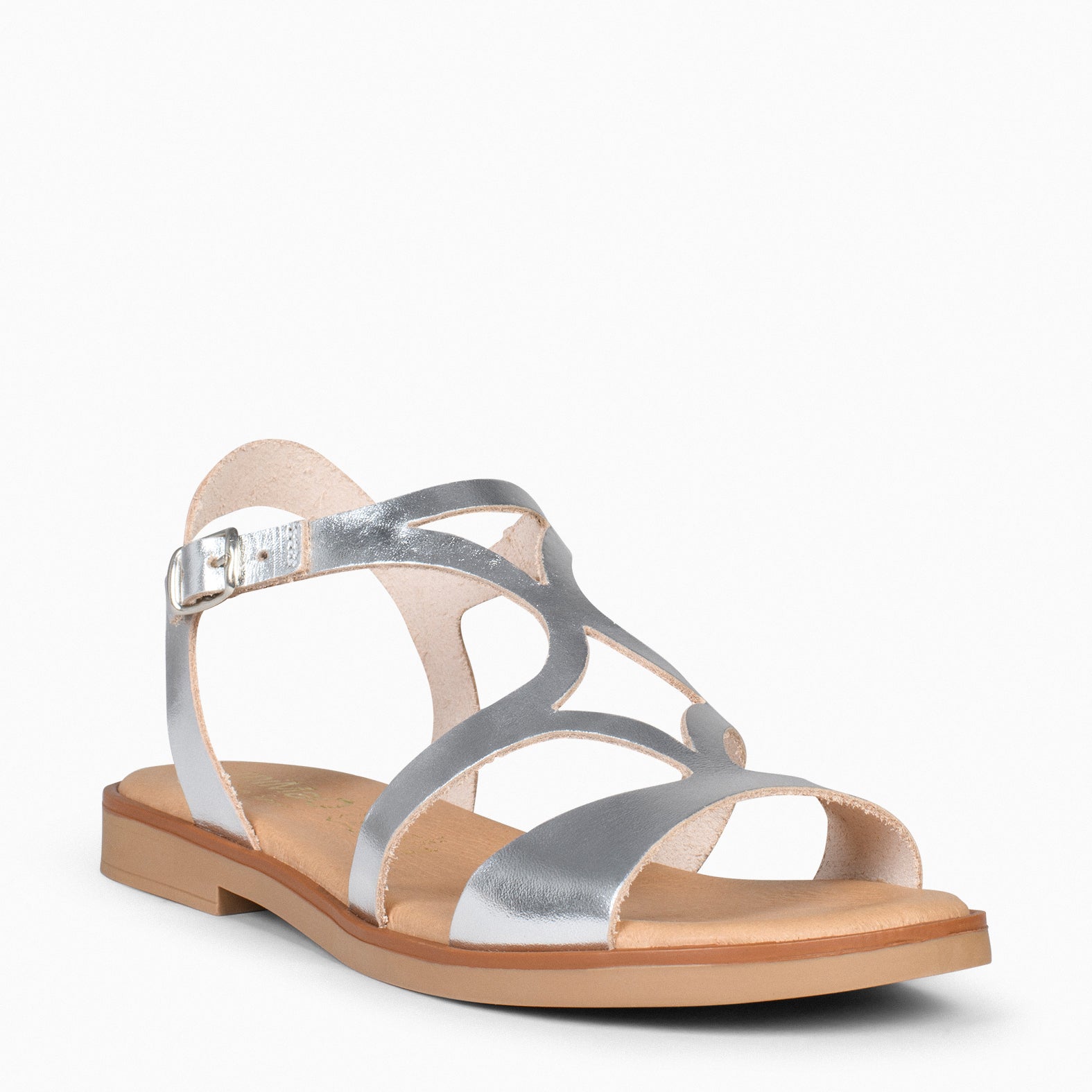 BAMBÚ - Sandalias Planas PLATA
