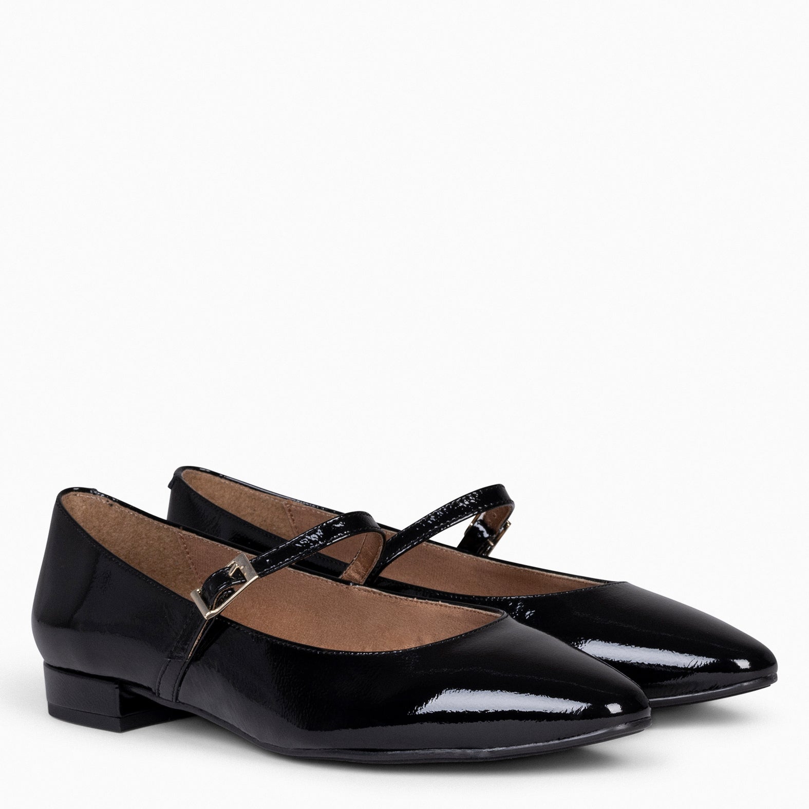 MERCEDITAS - Zapatos planos de charol con hebilla NEGRO
