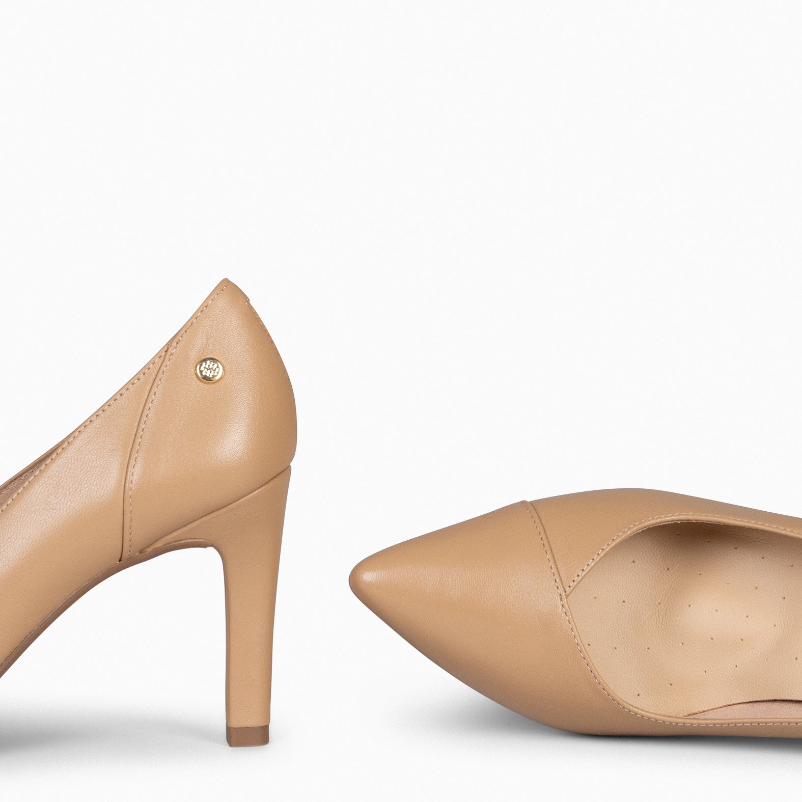 GLAM - Zapatos elegantes de tacón alto CAMEL