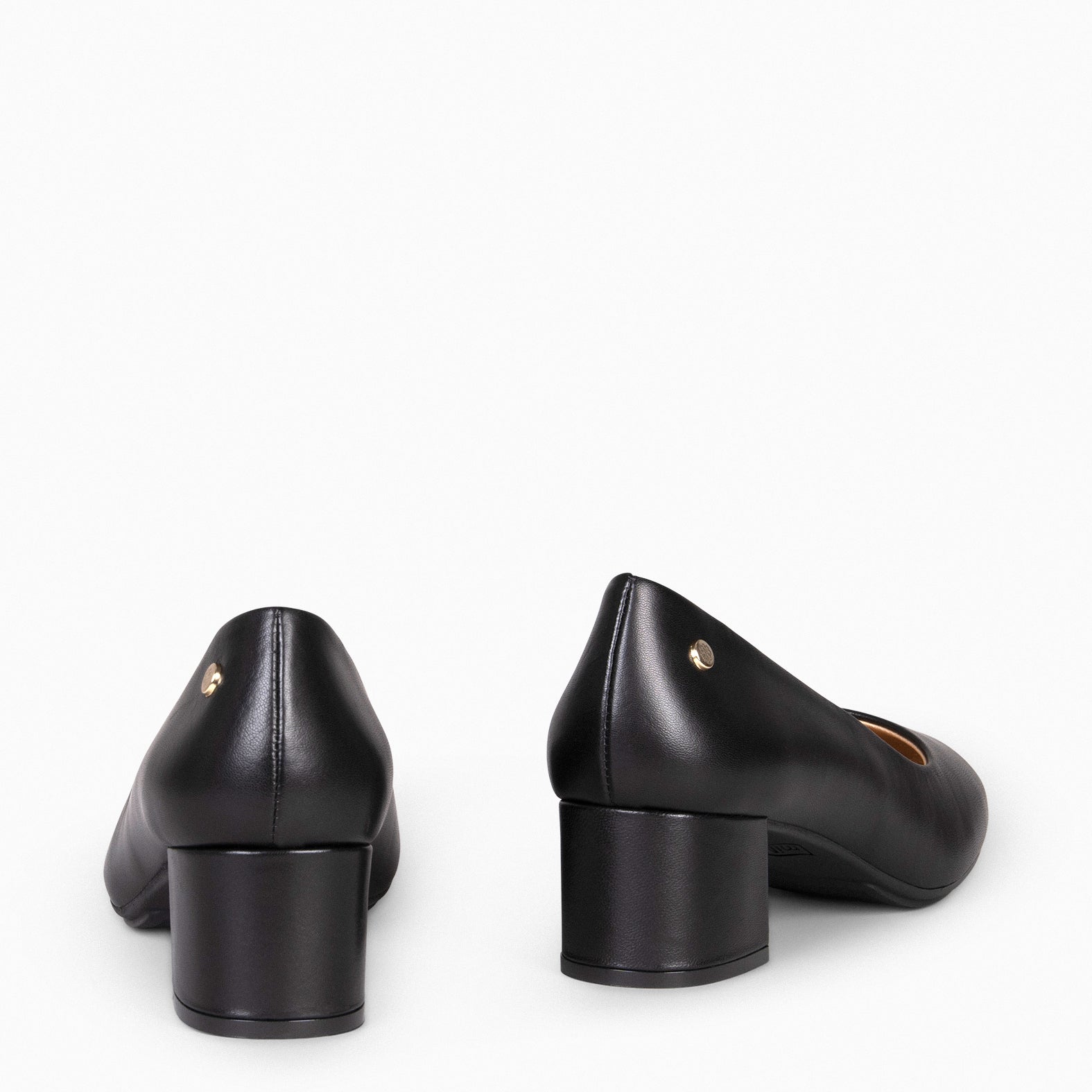 URBAN REDONDO SALÓN – Zapatos de tacón bajo de napa NEGRO