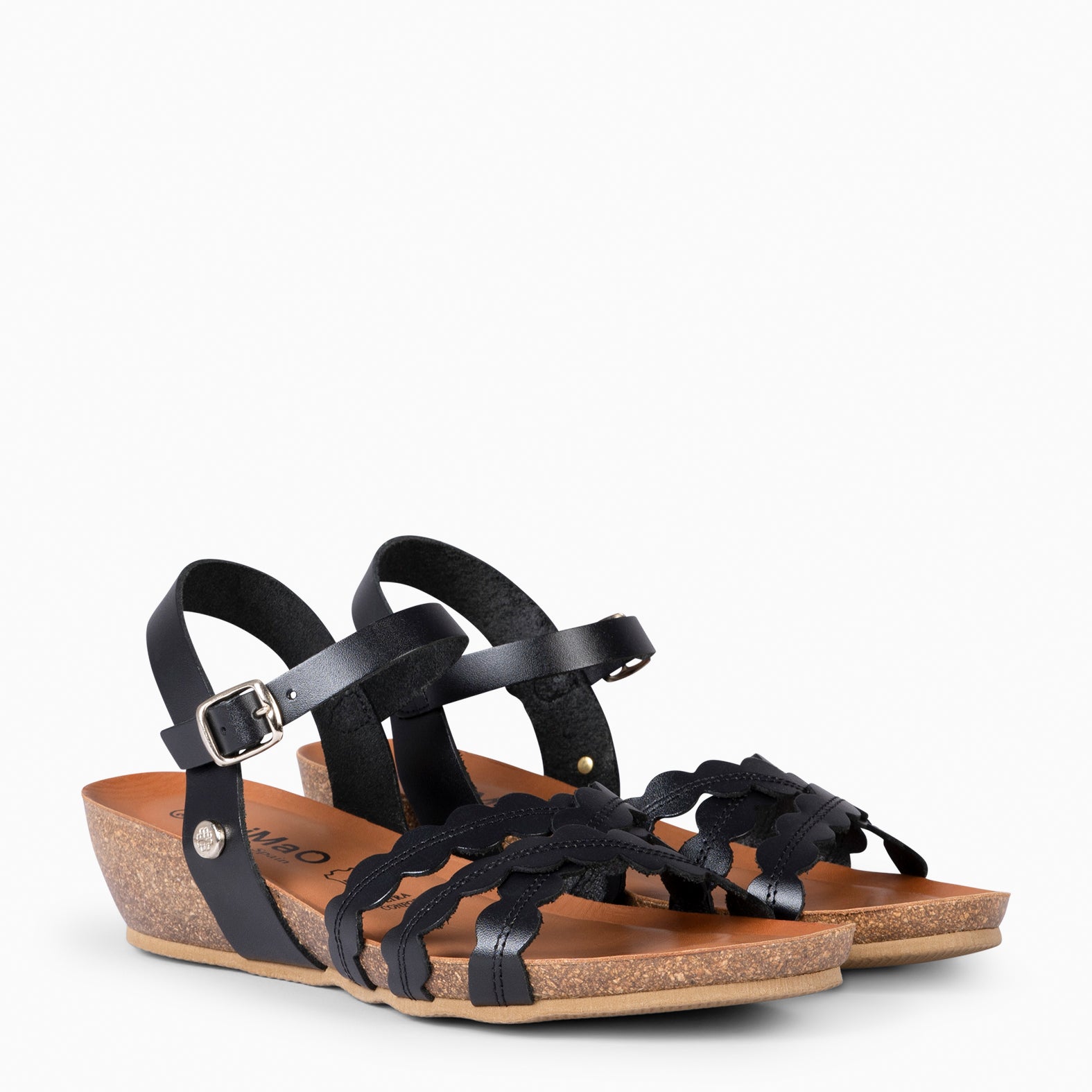 MALTA - SANDALIA BIO CON CUÑA NEGRO