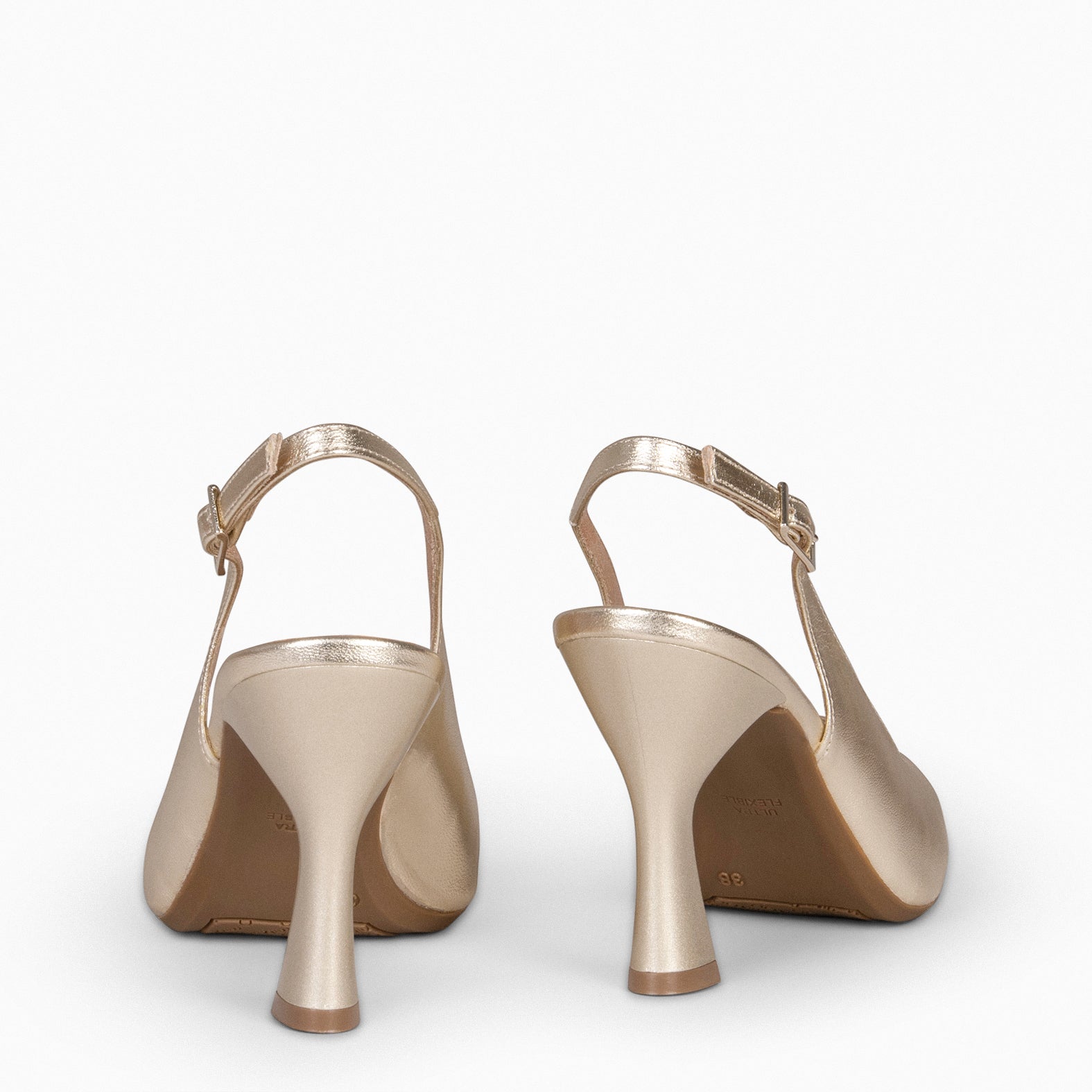 GLAM DESTALONADO - Zapatos de tacón destalonados de napa PLATINO