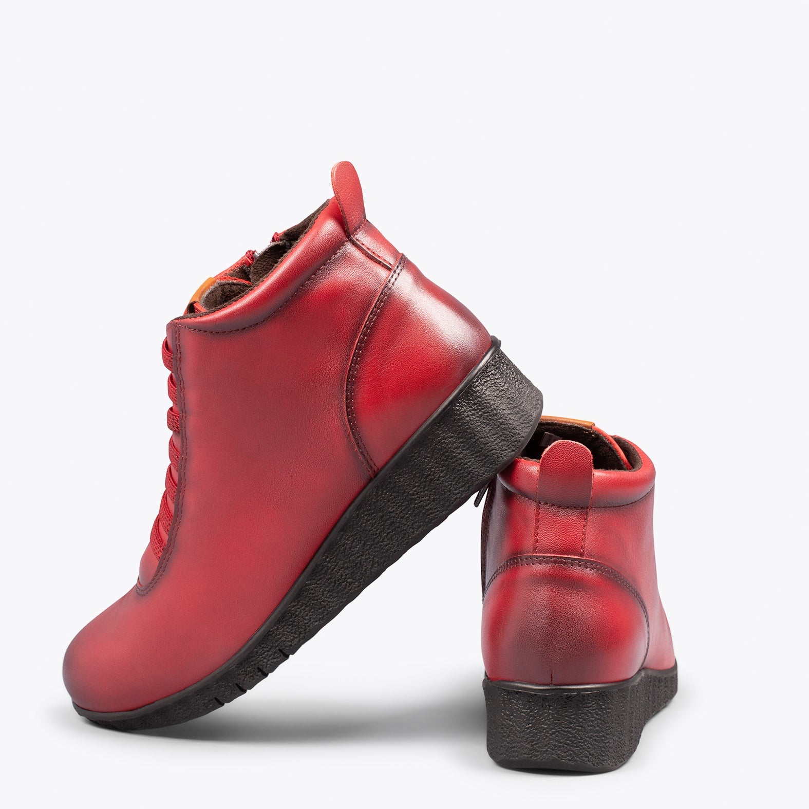 FLEXY - Zapatillas abotinadas ROJO