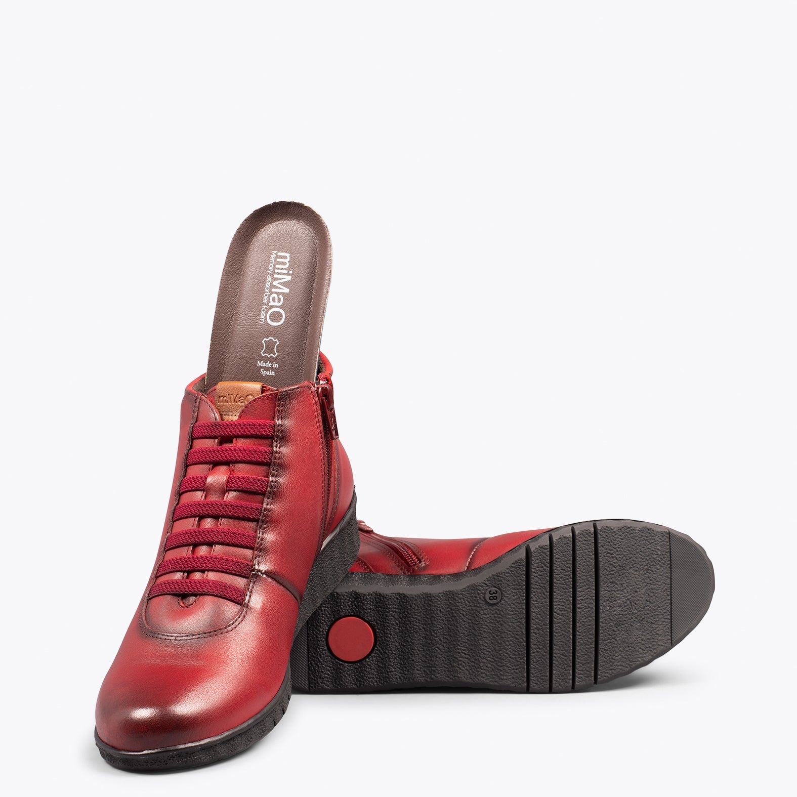 FLEXY - Zapatillas abotinadas ROJO