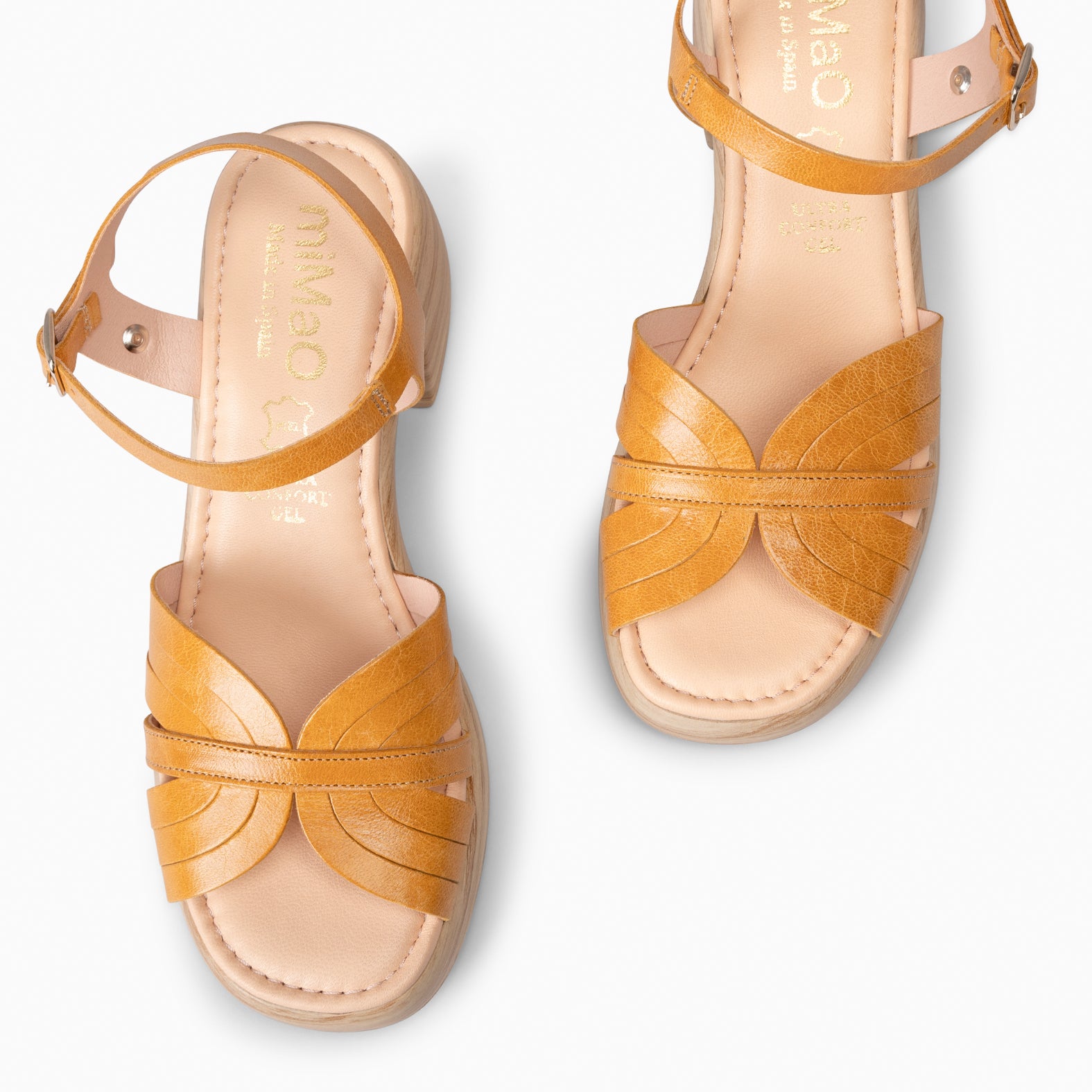 LANCY - SANDALIAS CASUAL DE TACÓN AMARILLO