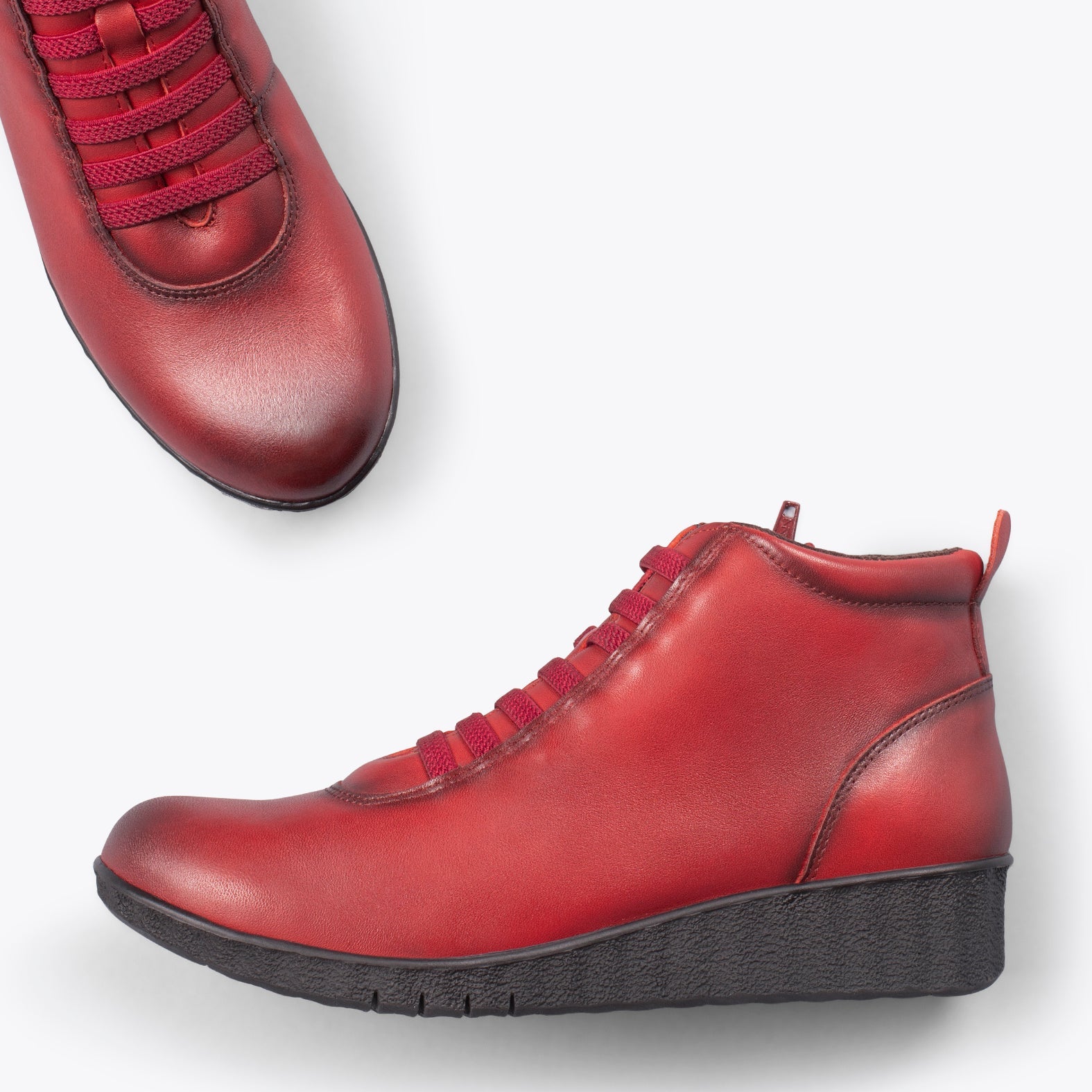 FLEXY - Zapatillas abotinadas ROJO
