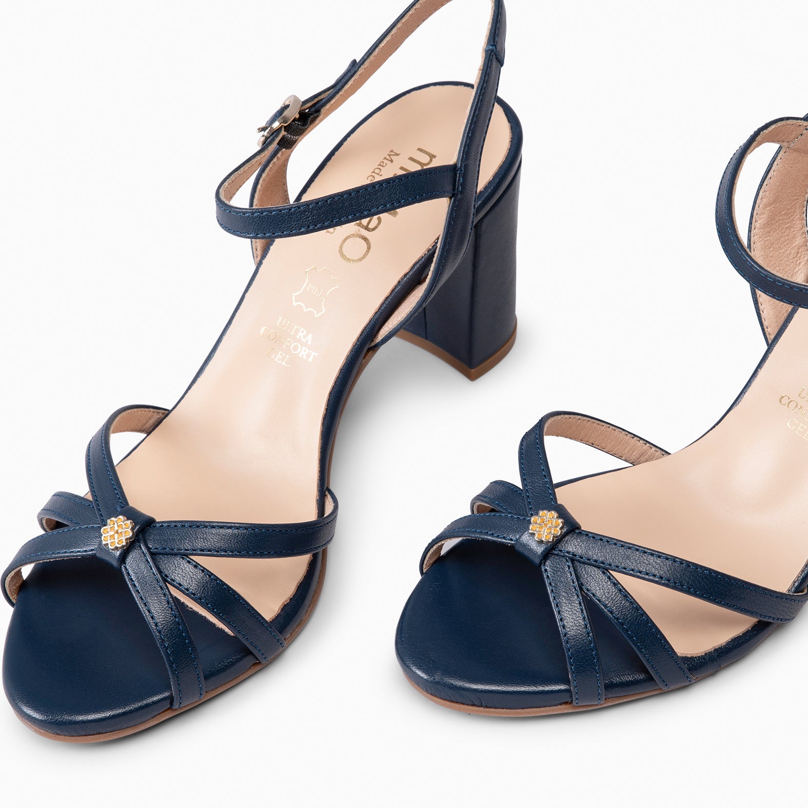 SONIA - SANDALIAS ELEGANTES DE TACÓN ALTO MARINO